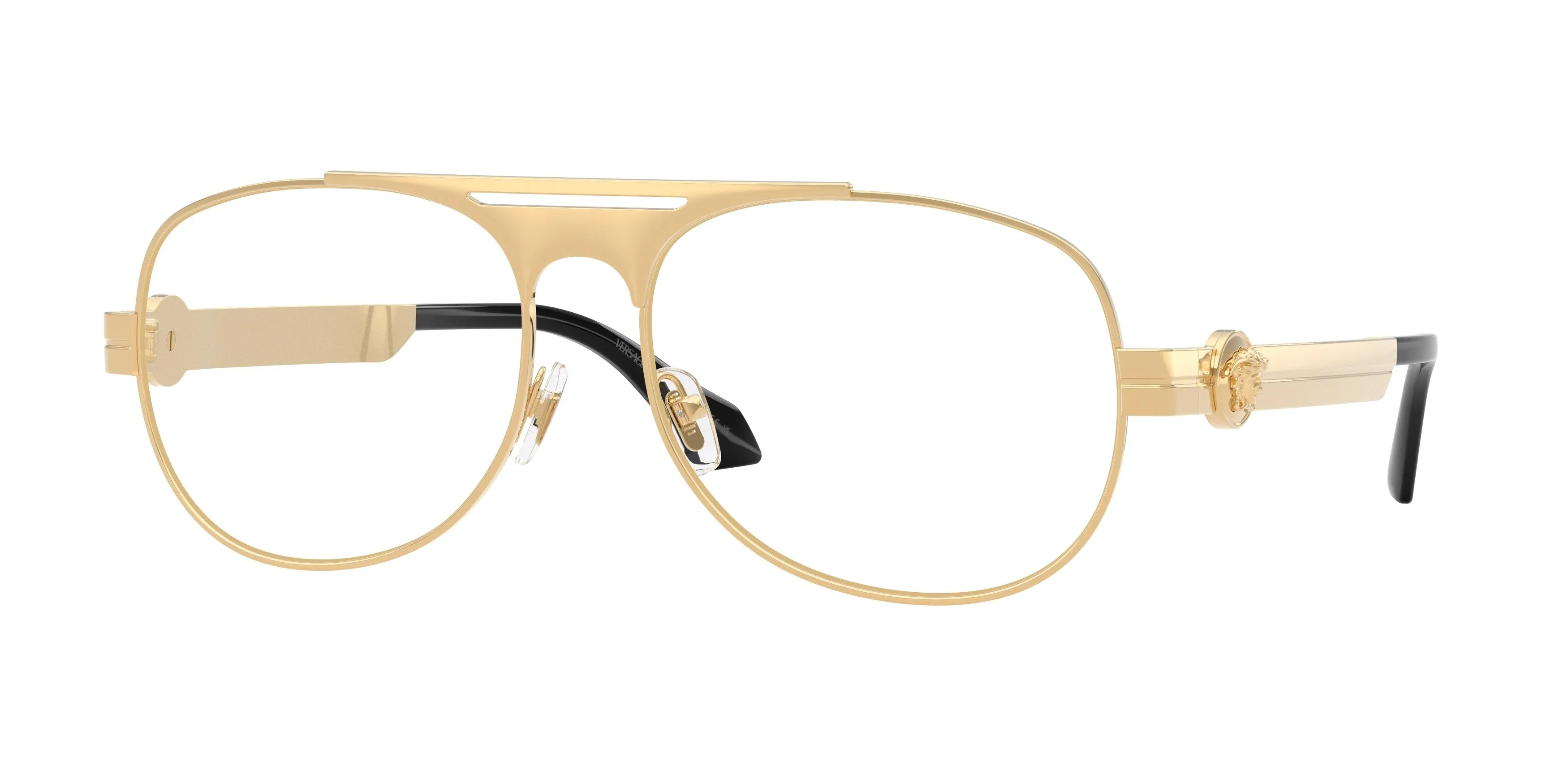 Versace VE1319 1523 Montature da vista Metallo Oro Trasparente Pilot Normale - immagine 1
