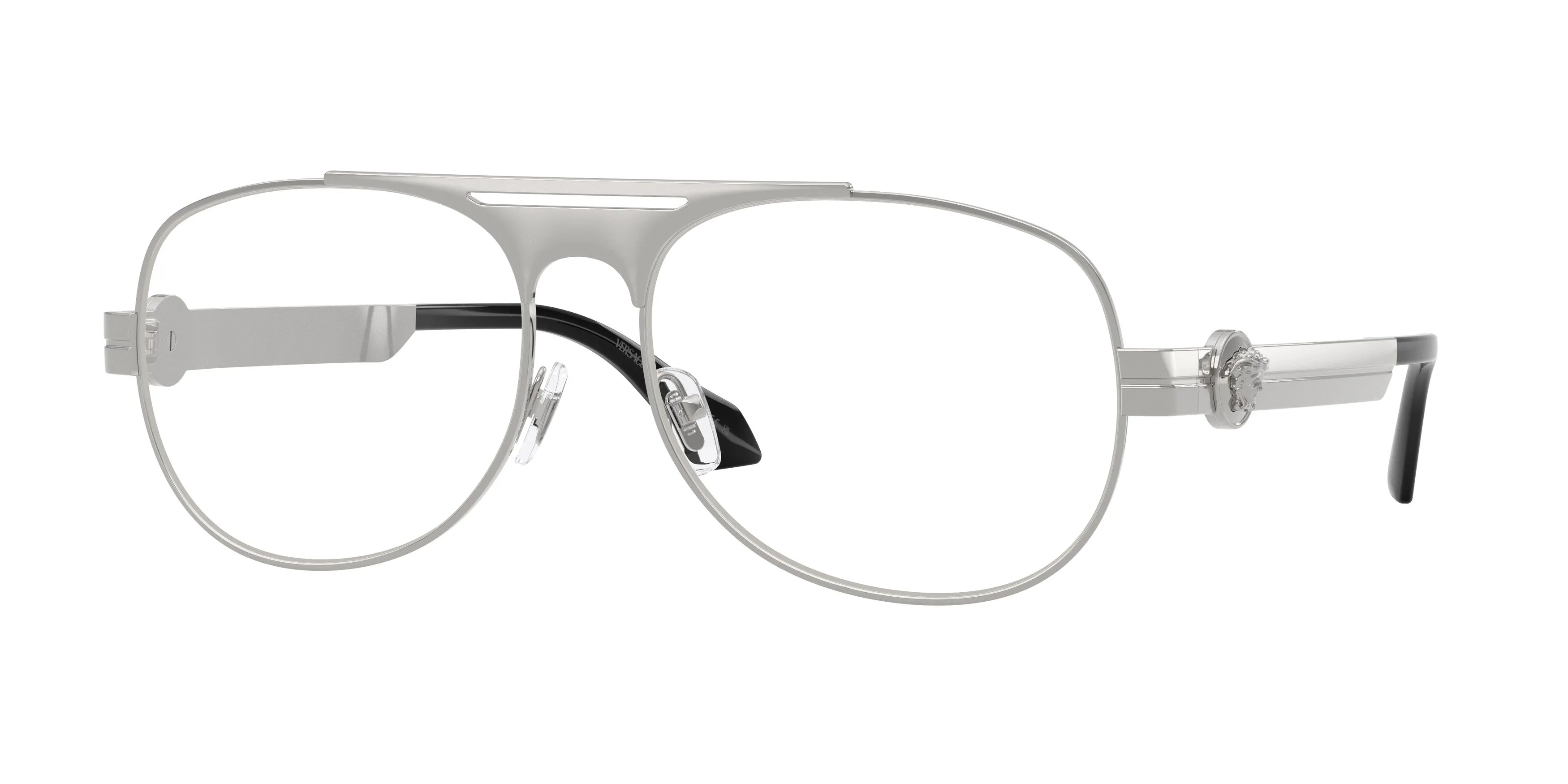 Versace VE1319 1000 Montature da vista Metallo Argento Trasparente Pilot Normale - immagine 1