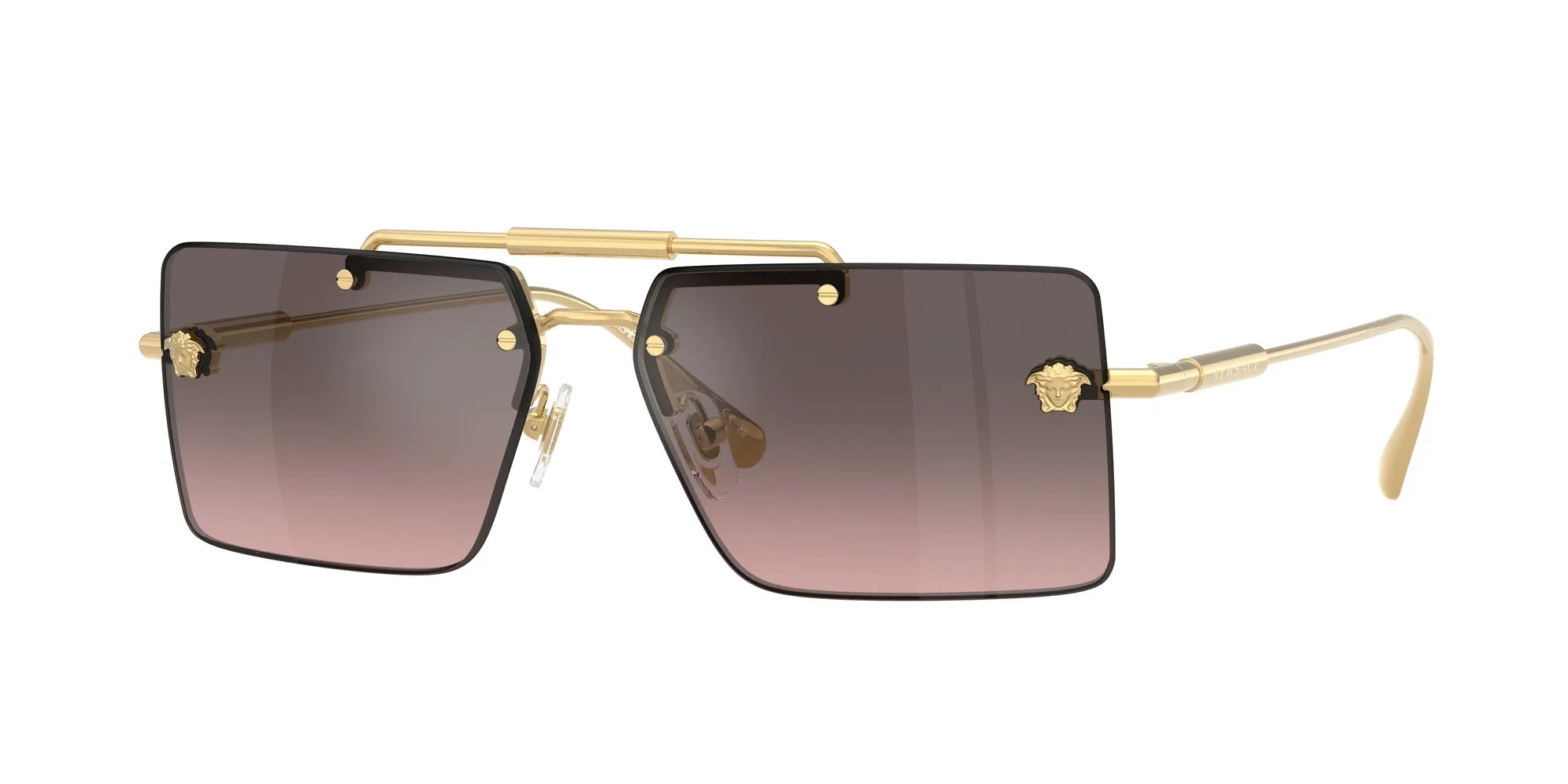Versace VE2245 100258 Occhiali da sole Metallo Oro Squadrata Normale - immagine 1