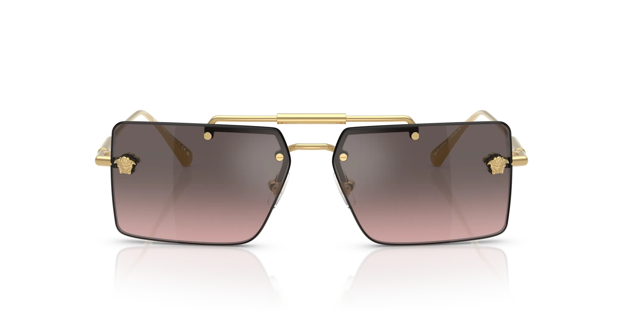 Versace VE2245 100258 Occhiali da sole Metallo Oro Squadrata Normale - immagine 3