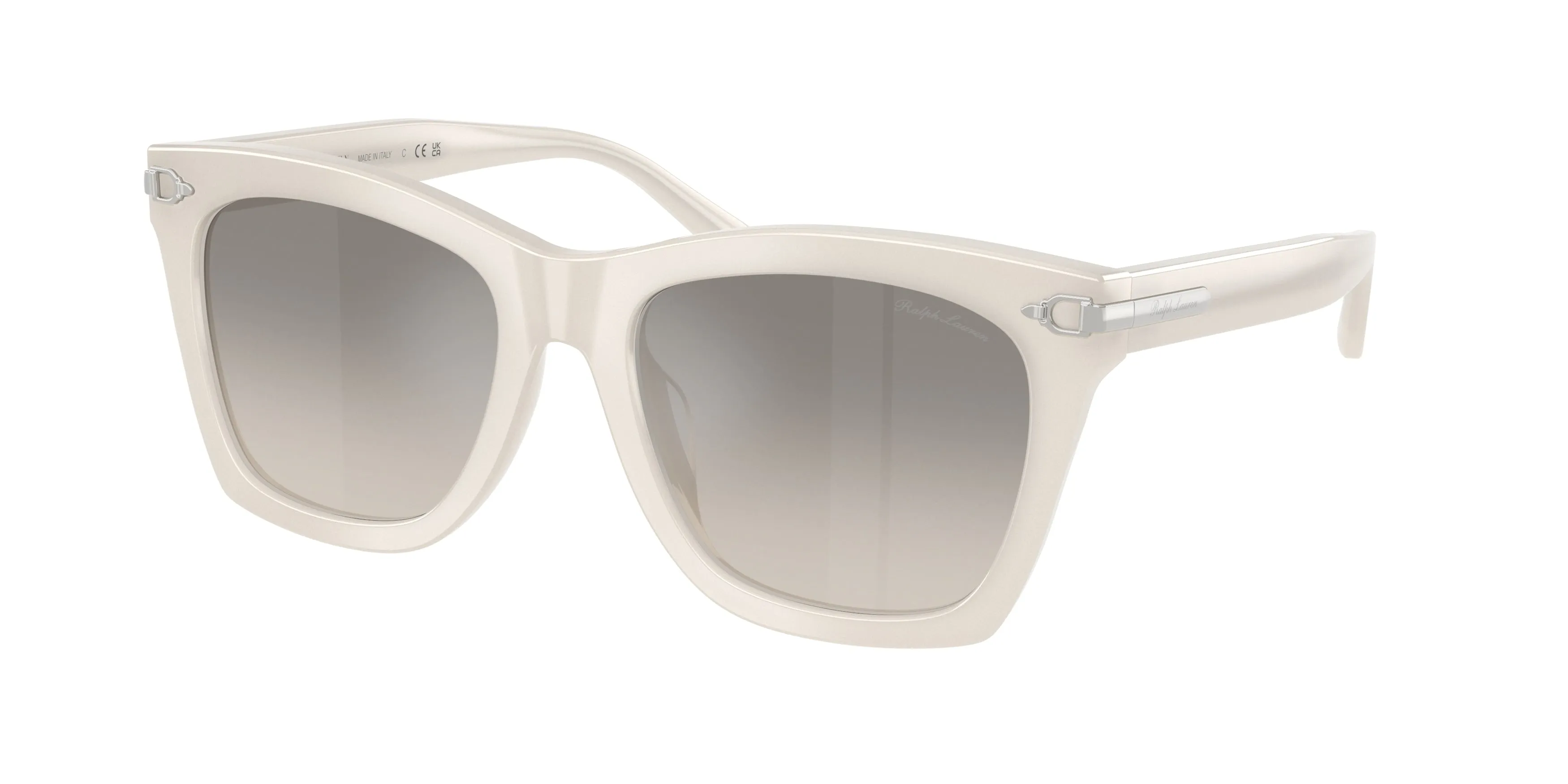 Ralph Lauren RL8235U 618208 Occhiali da sole Acetato Bianco Squadrata Normale Sfumato - immagine 1