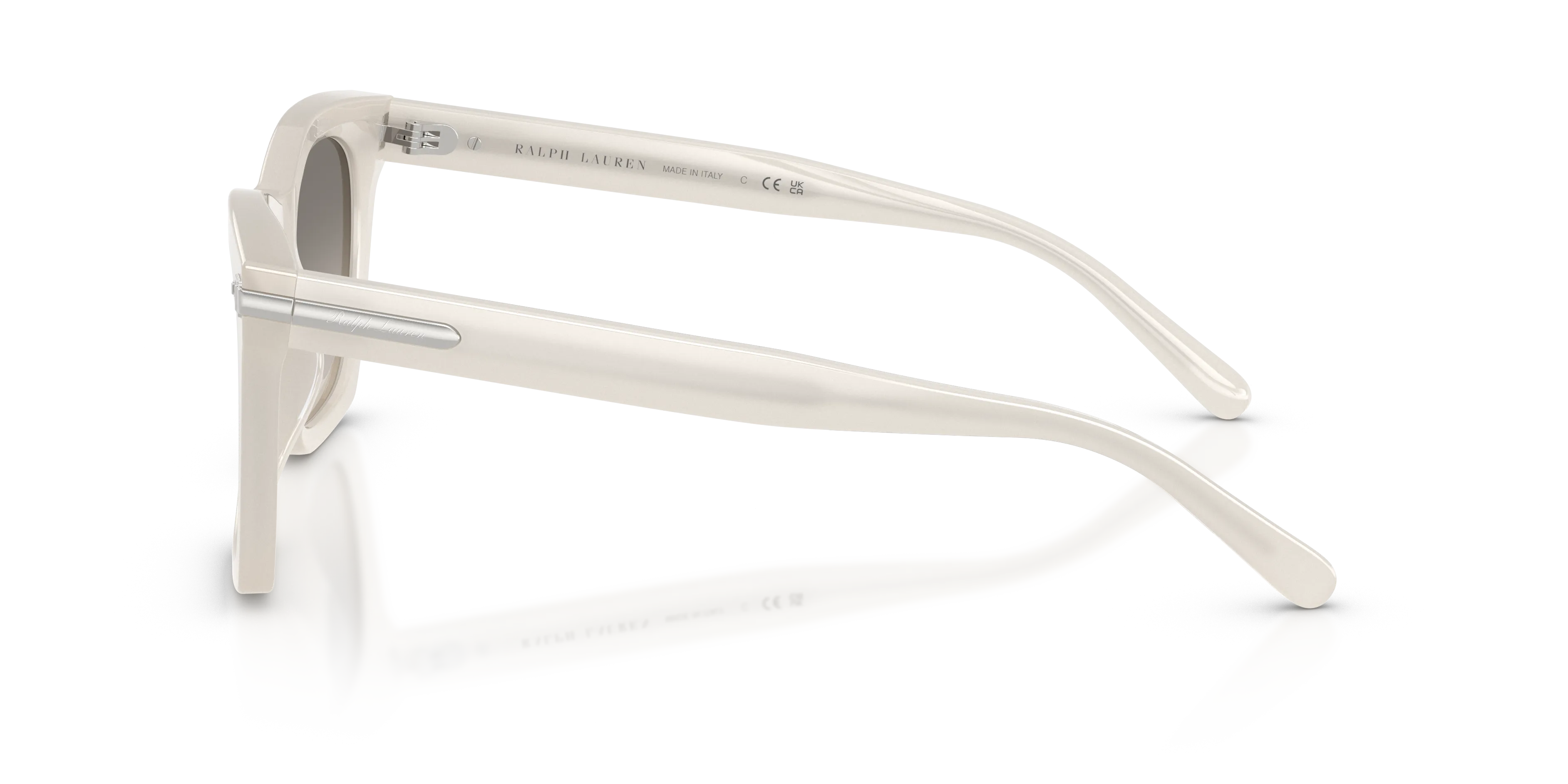 Ralph Lauren RL8235U 618208 Occhiali da sole Acetato Bianco Squadrata Normale Sfumato - immagine 4