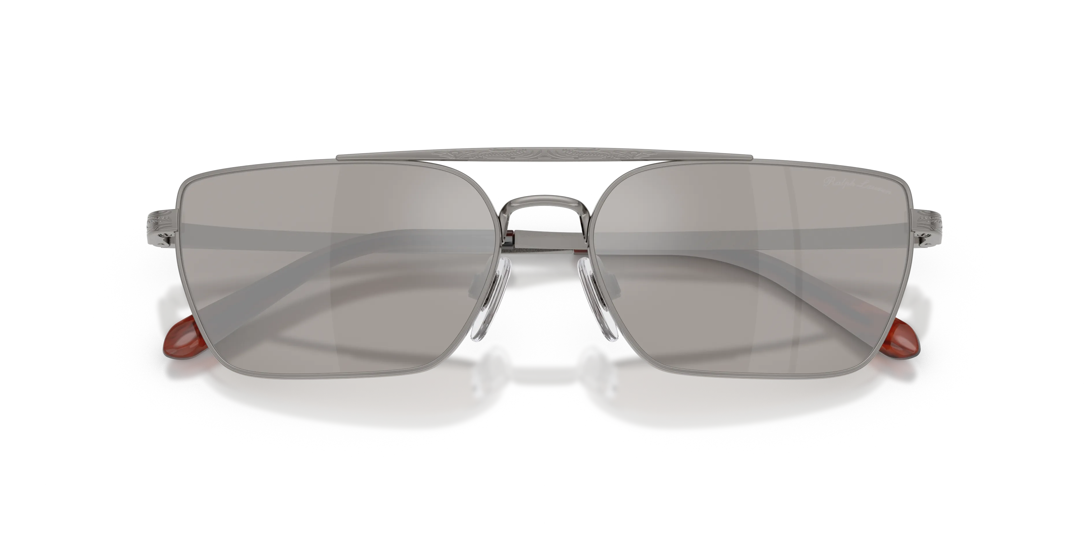 Ralph Lauren RL7092 90026G Occhiali da sole Metallo Grigio Squadrata Specchiate - immagine 2