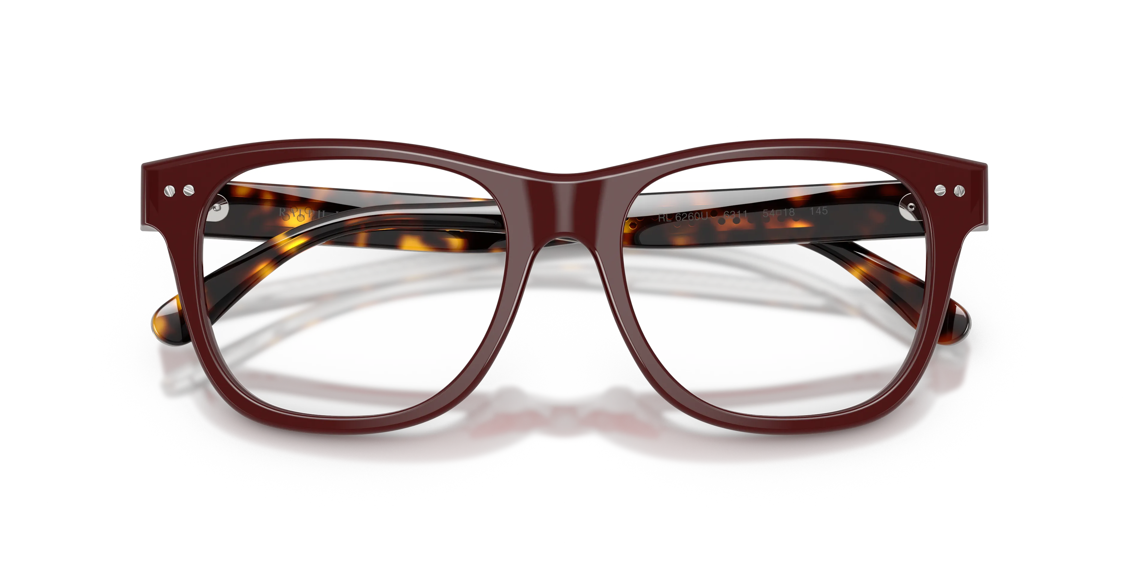 Ralph Lauren RL6260U 6311 Montature da vista Acetato Rosso Squadrata Normale - immagine 2