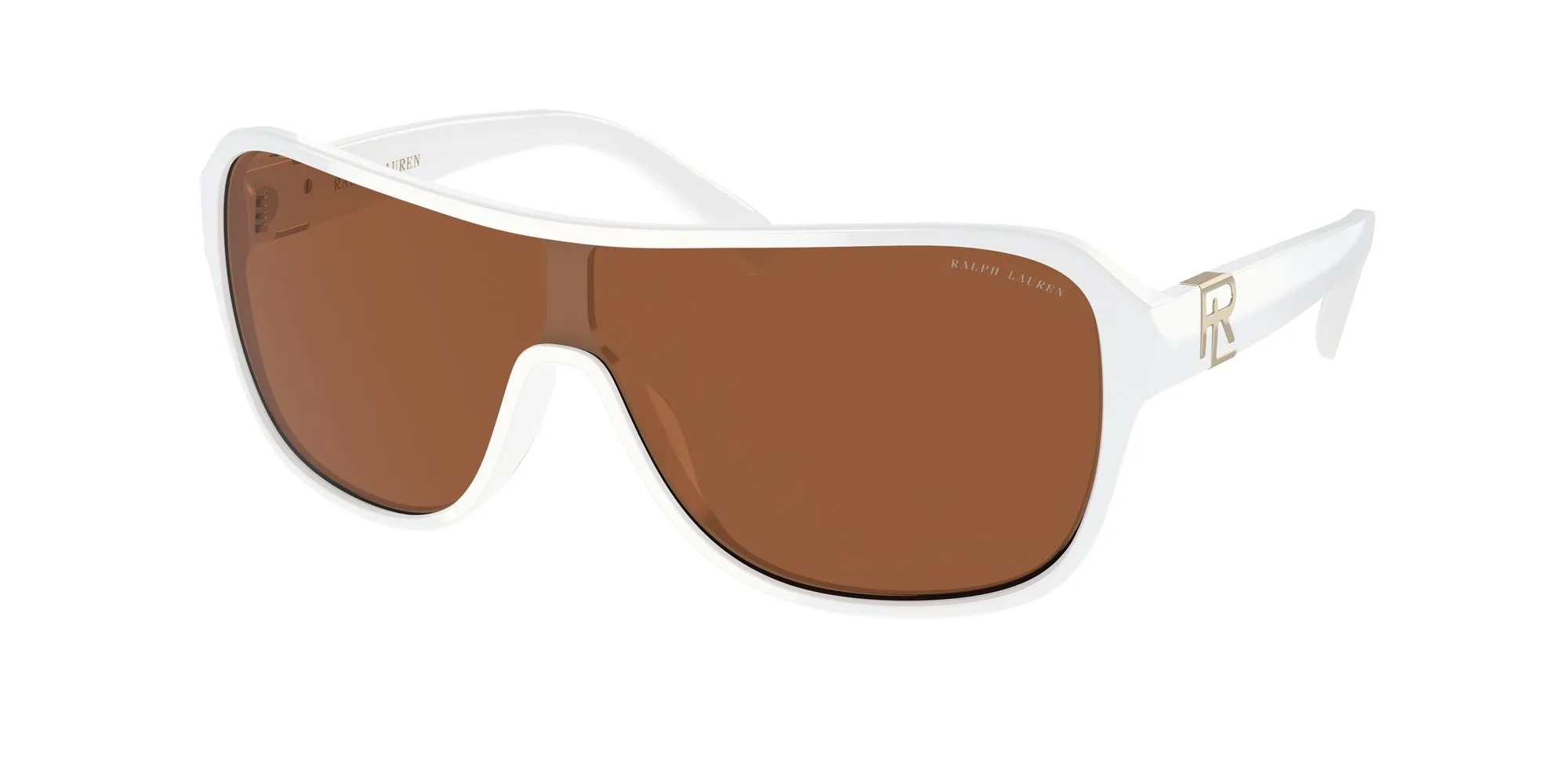 Ralph Lauren RL8214U THE DILLION 605573 Occhiali da sole Acetato Bianco Marrone Geometrica Normale - immagine 1