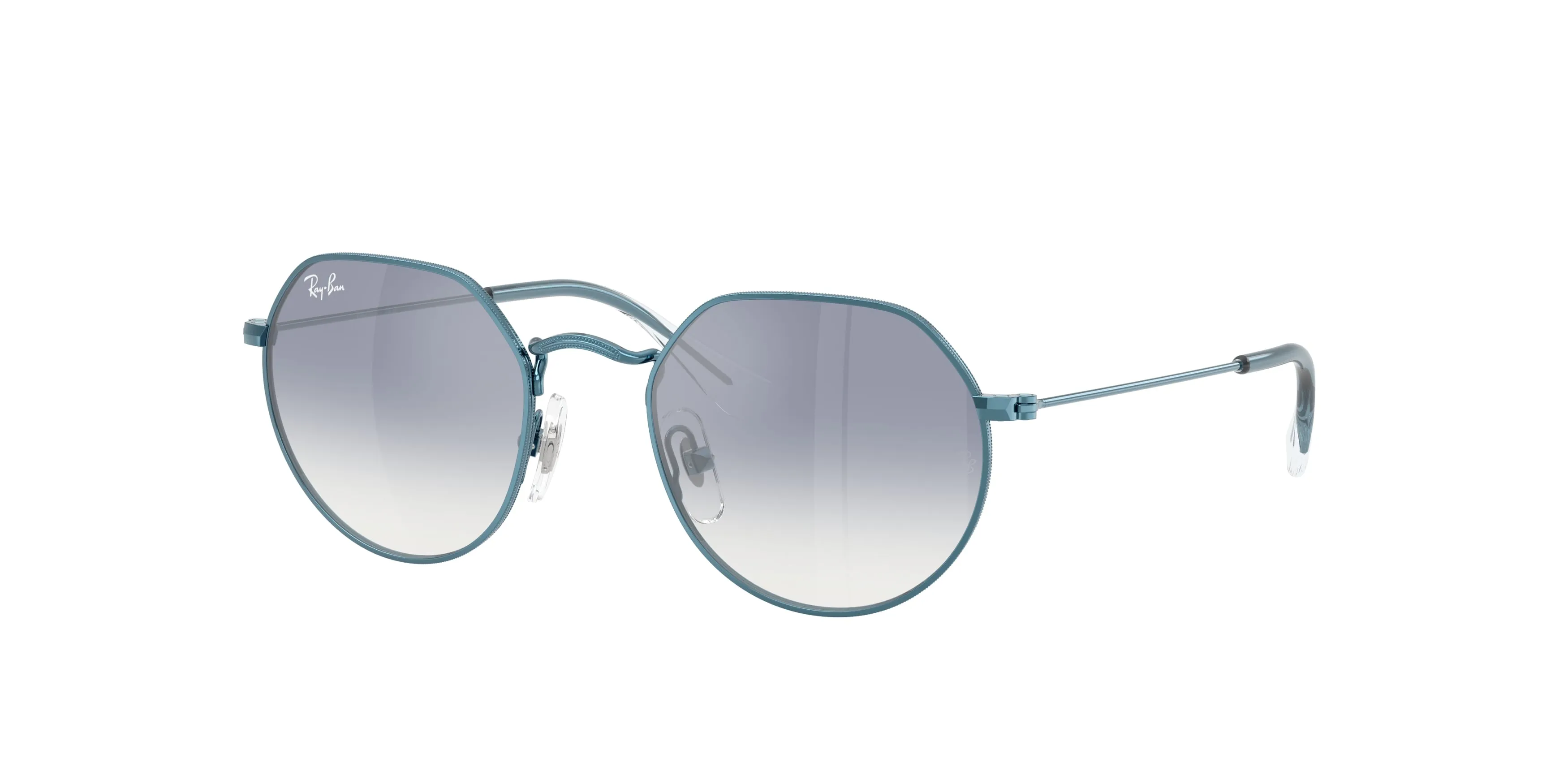 Ray - Ban RJ9565S JUNIOR JACK 303/7B Occhiali da sole bambino Metallo Blu Geometrica Specchiate Sfumato - immagine 1