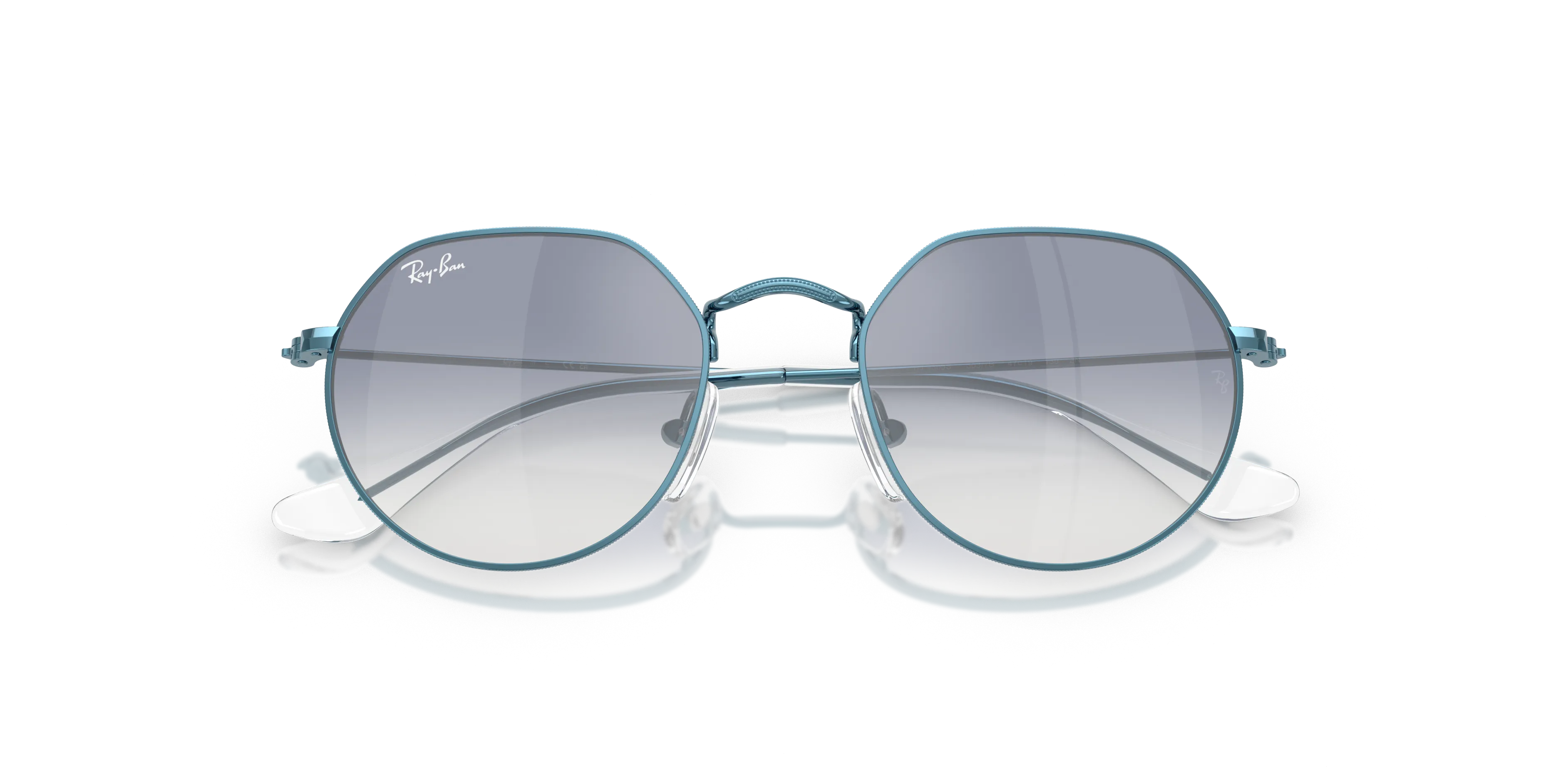 Ray - Ban RJ9565S JUNIOR JACK 303/7B Occhiali da sole bambino Metallo Blu Geometrica Specchiate Sfumato - immagine 2
