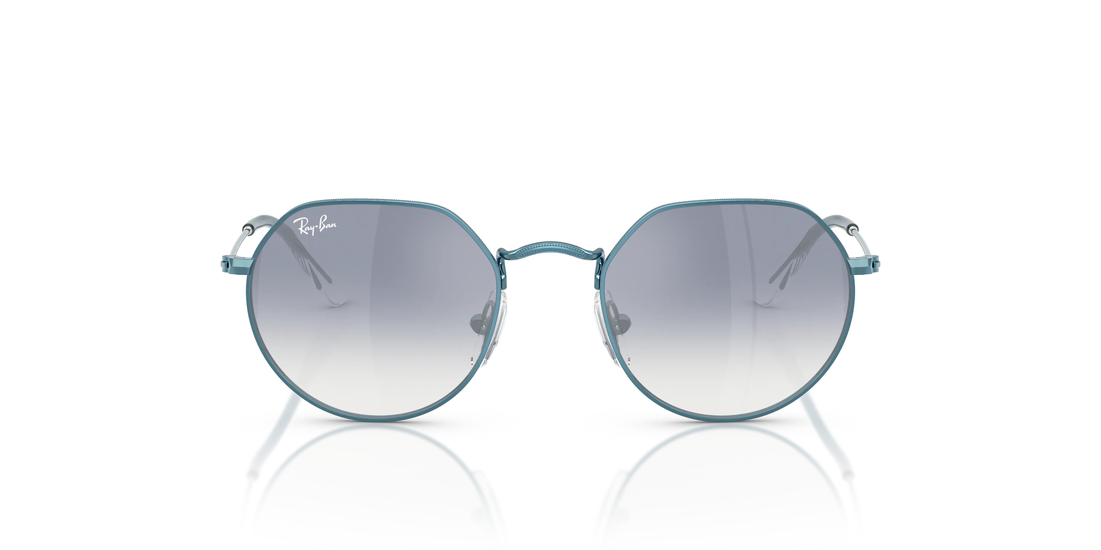 Ray - Ban RJ9565S JUNIOR JACK 303/7B Occhiali da sole bambino Metallo Blu Geometrica Specchiate Sfumato - immagine 3