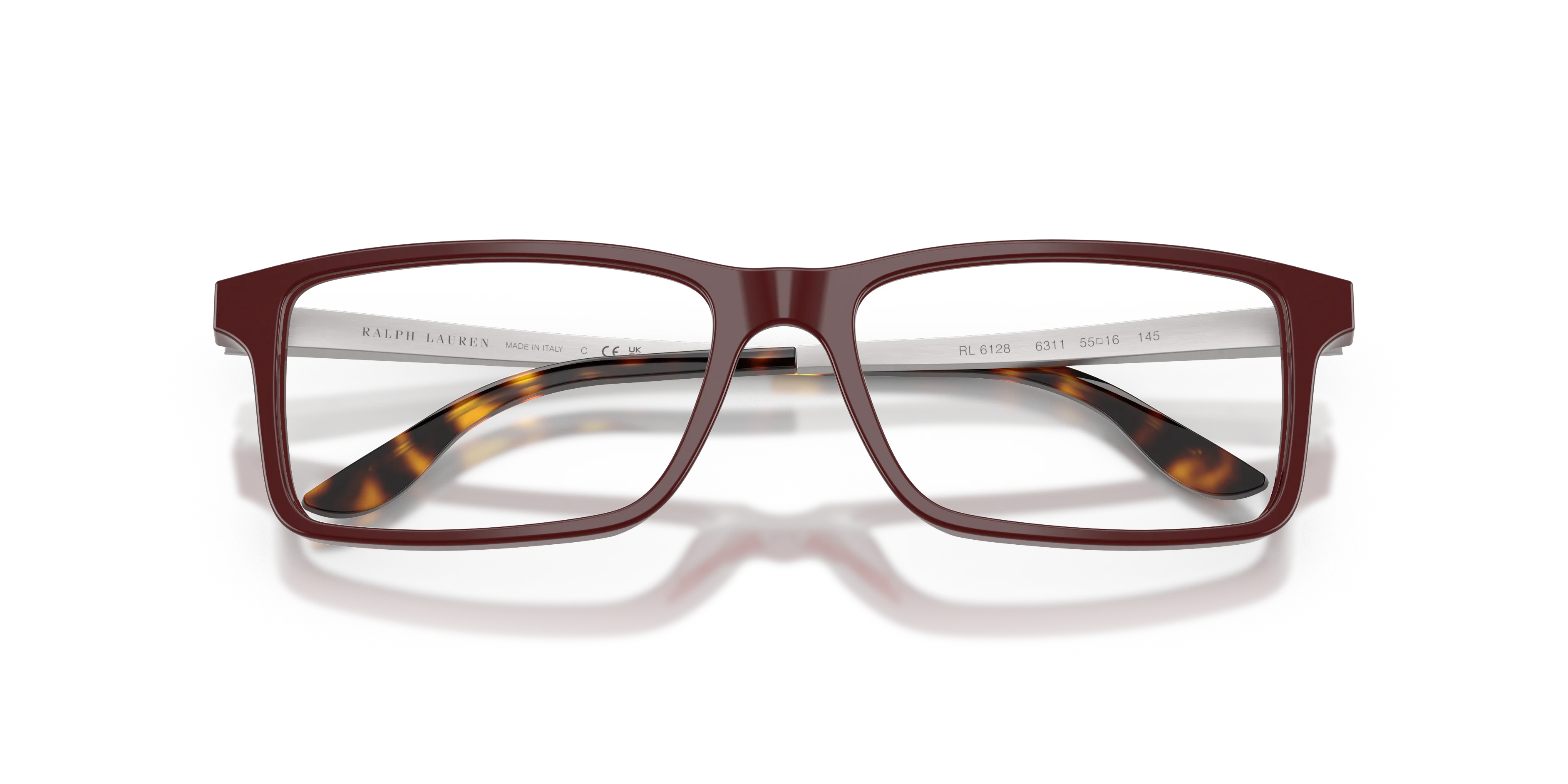 Ralph Lauren RL6128 6311 Montature da vista Acetato Rosso Squadrata Normale - immagine 2