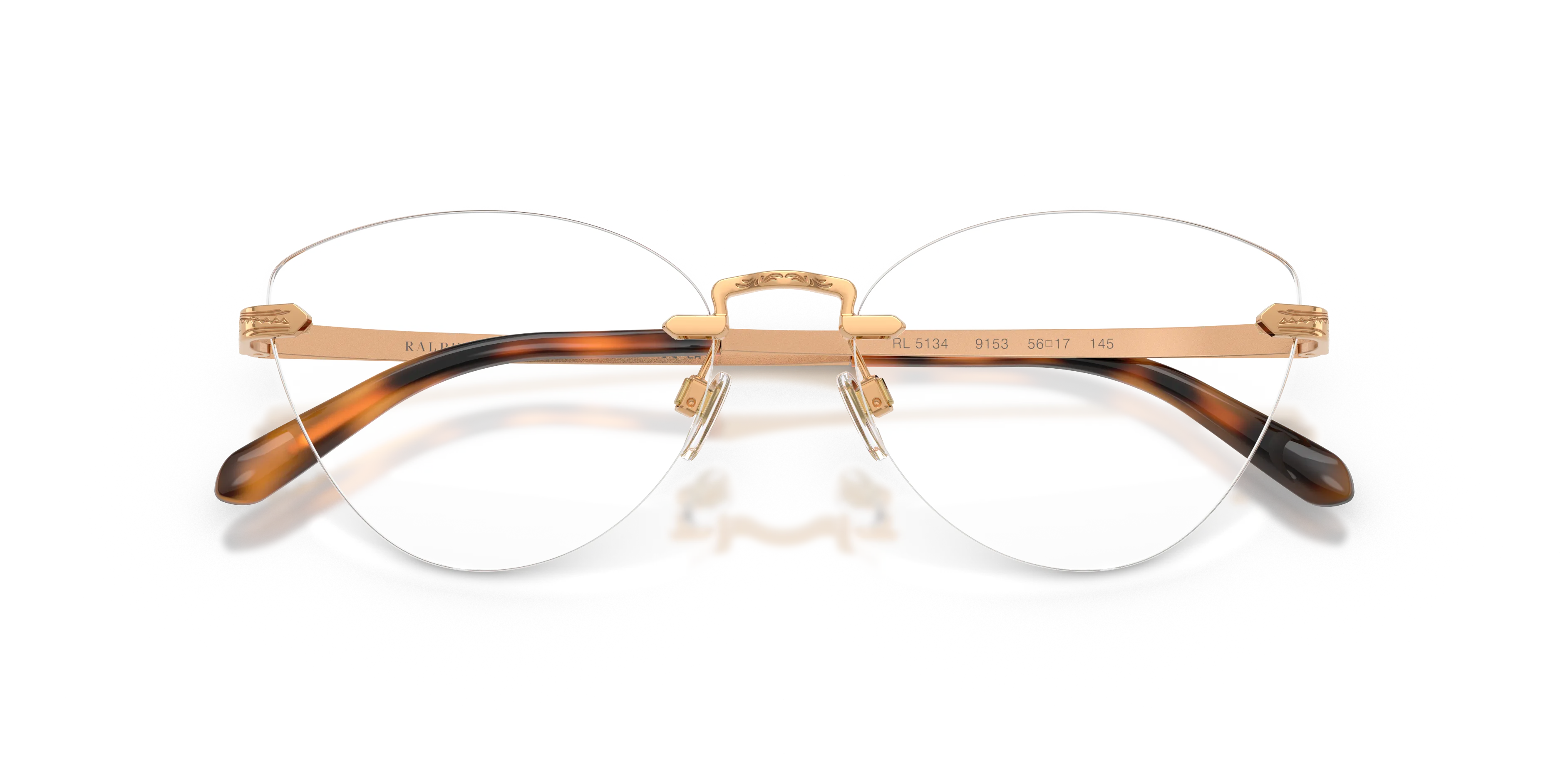 Ralph Lauren RL5134 9153 Montature da vista Metallo Oro Cat Eye Normale - immagine 2