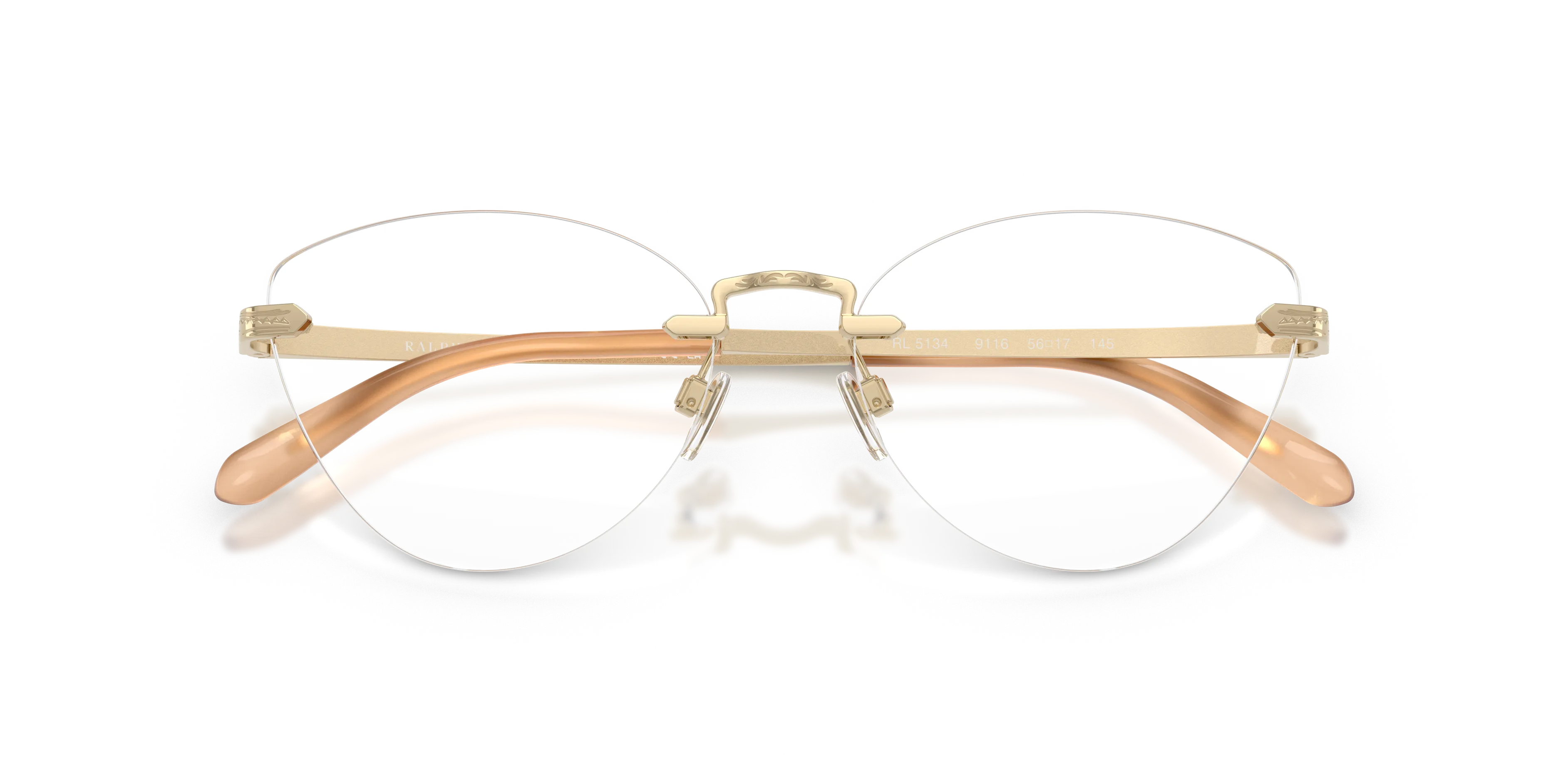 Ralph Lauren RL5134 9116 Montature da vista Metallo Oro Cat Eye Normale - immagine 2