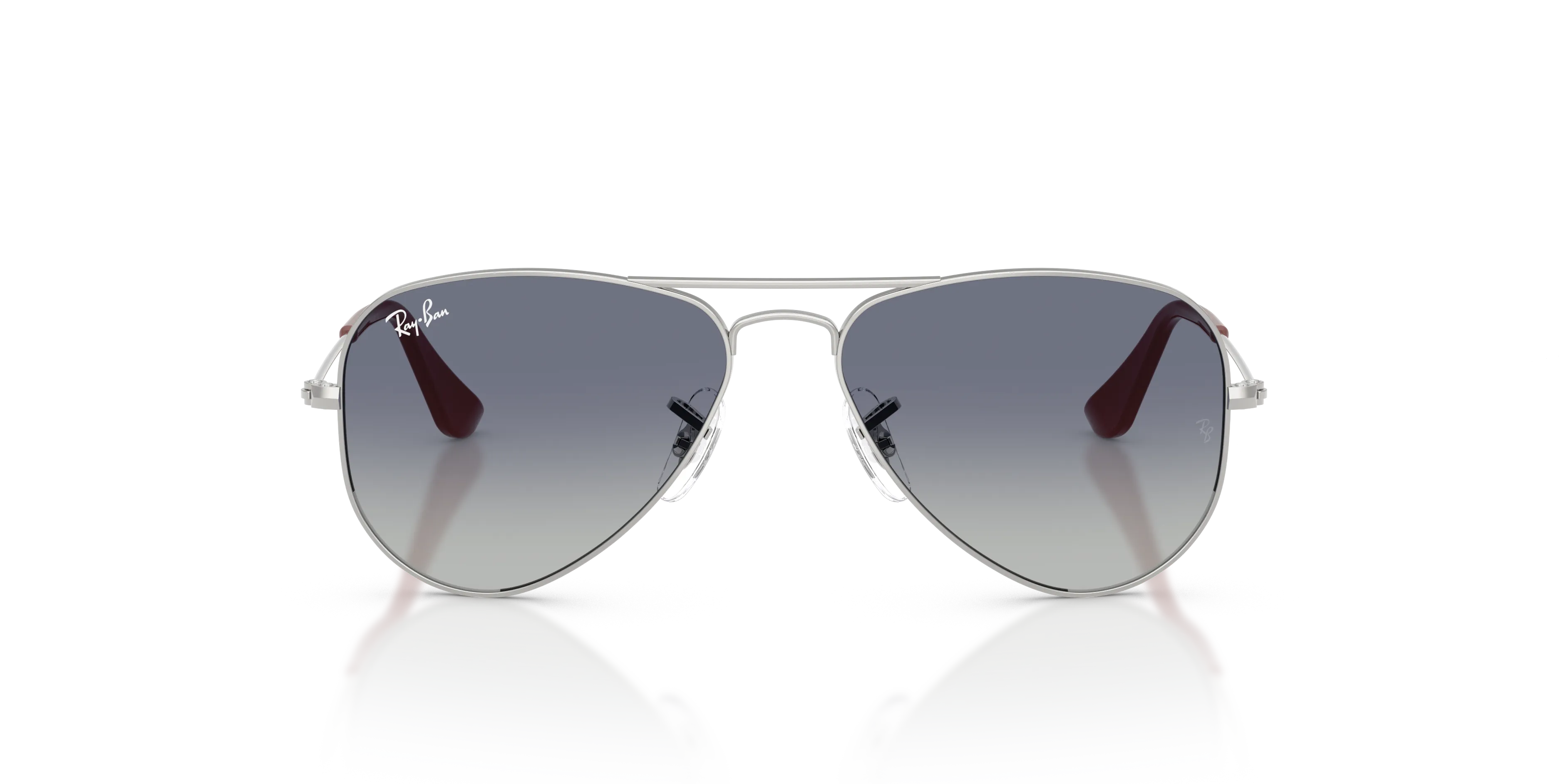 Ray - Ban RJ9506S JUNIOR AVIATOR 212/4L Occhiali da sole bambino Metallo Argento Pilot Normale Sfumato - immagine 3