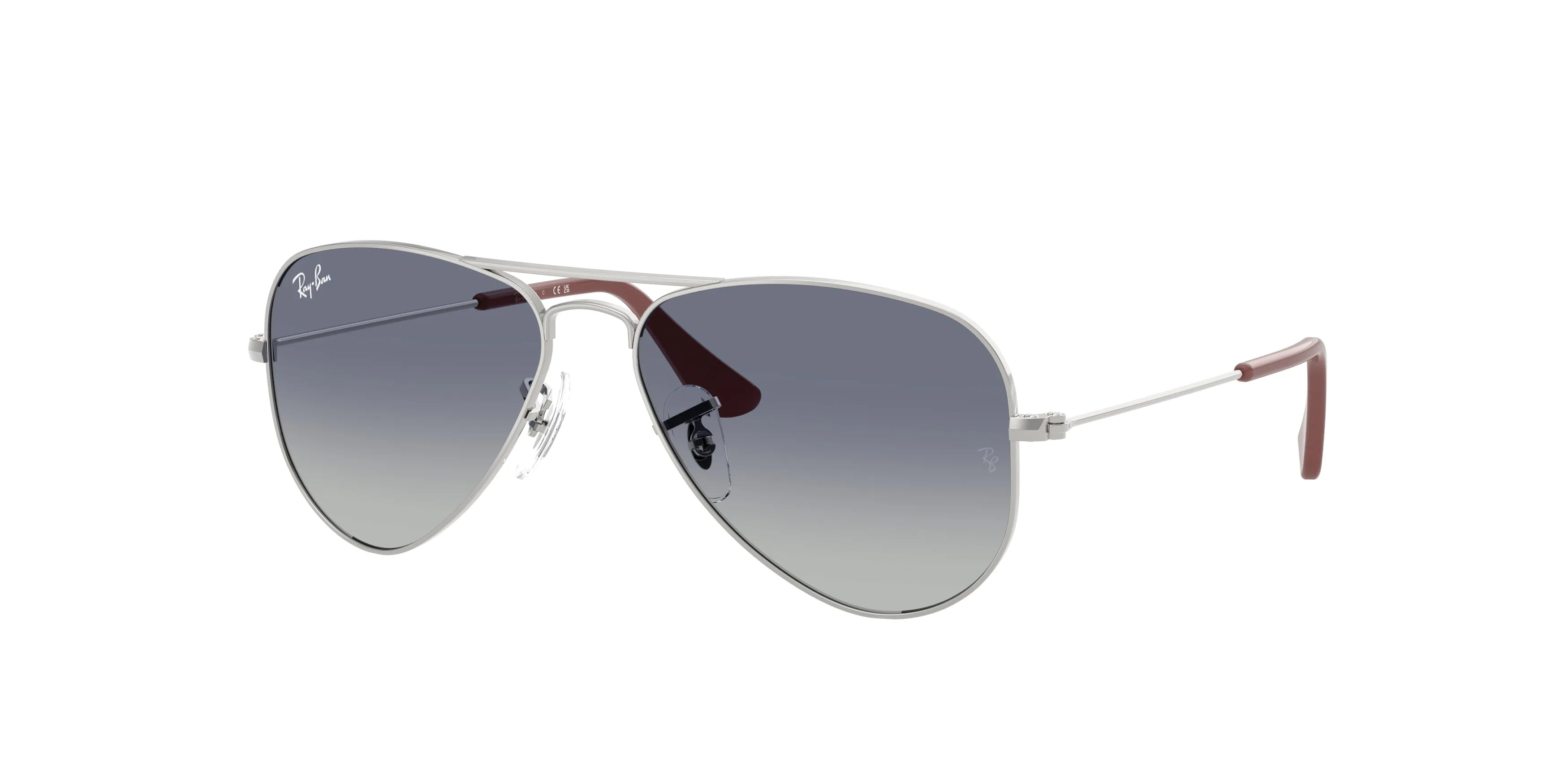 Ray - Ban RJ9506S JUNIOR AVIATOR 212/4L Occhiali da sole bambino Metallo Argento Pilot Normale Sfumato - immagine 1
