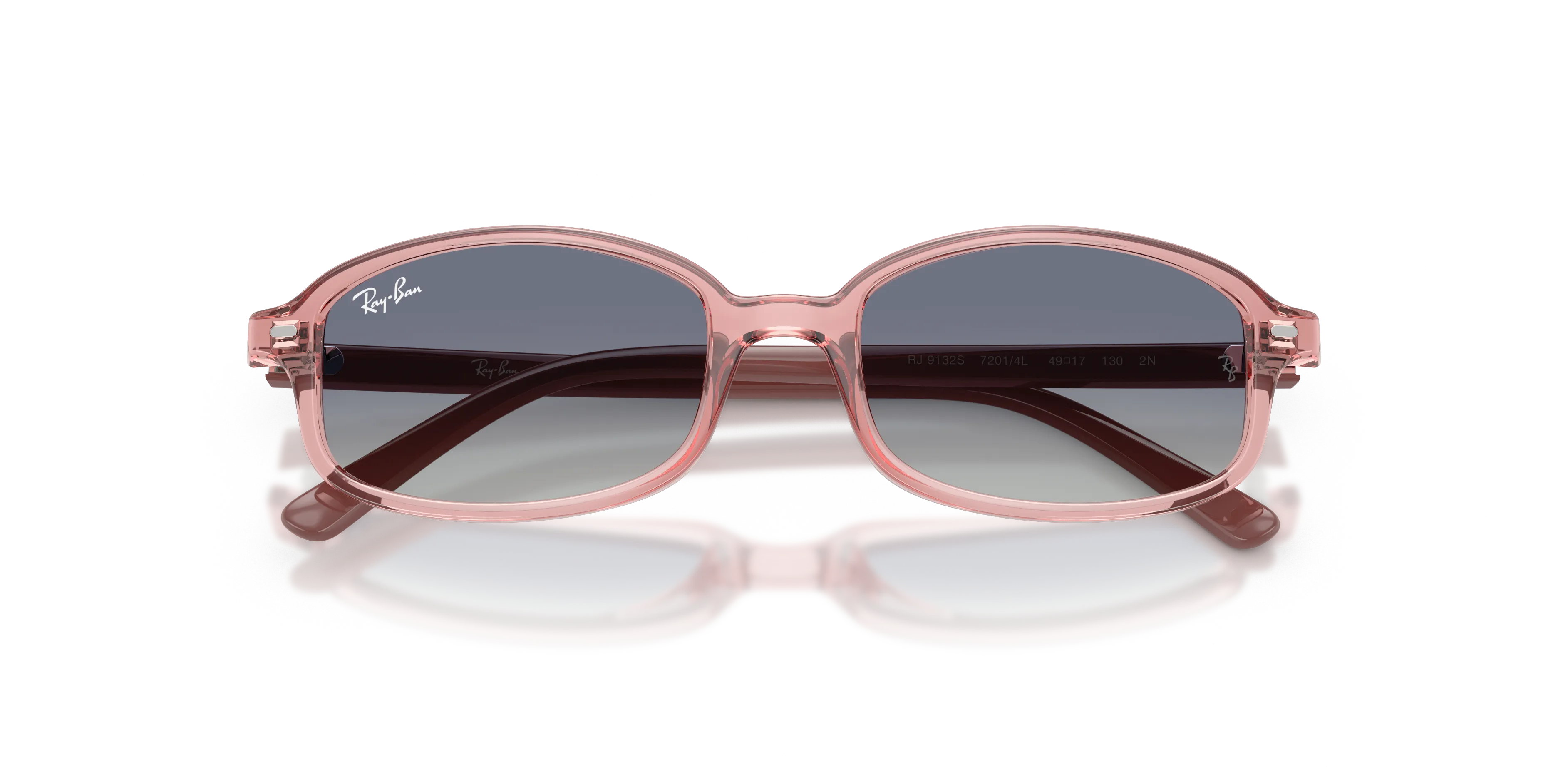Ray - Ban RJ9132S 72014L Occhiali da sole bambino Nylon Rosa Geometrica Normale Sfumato - immagine 2