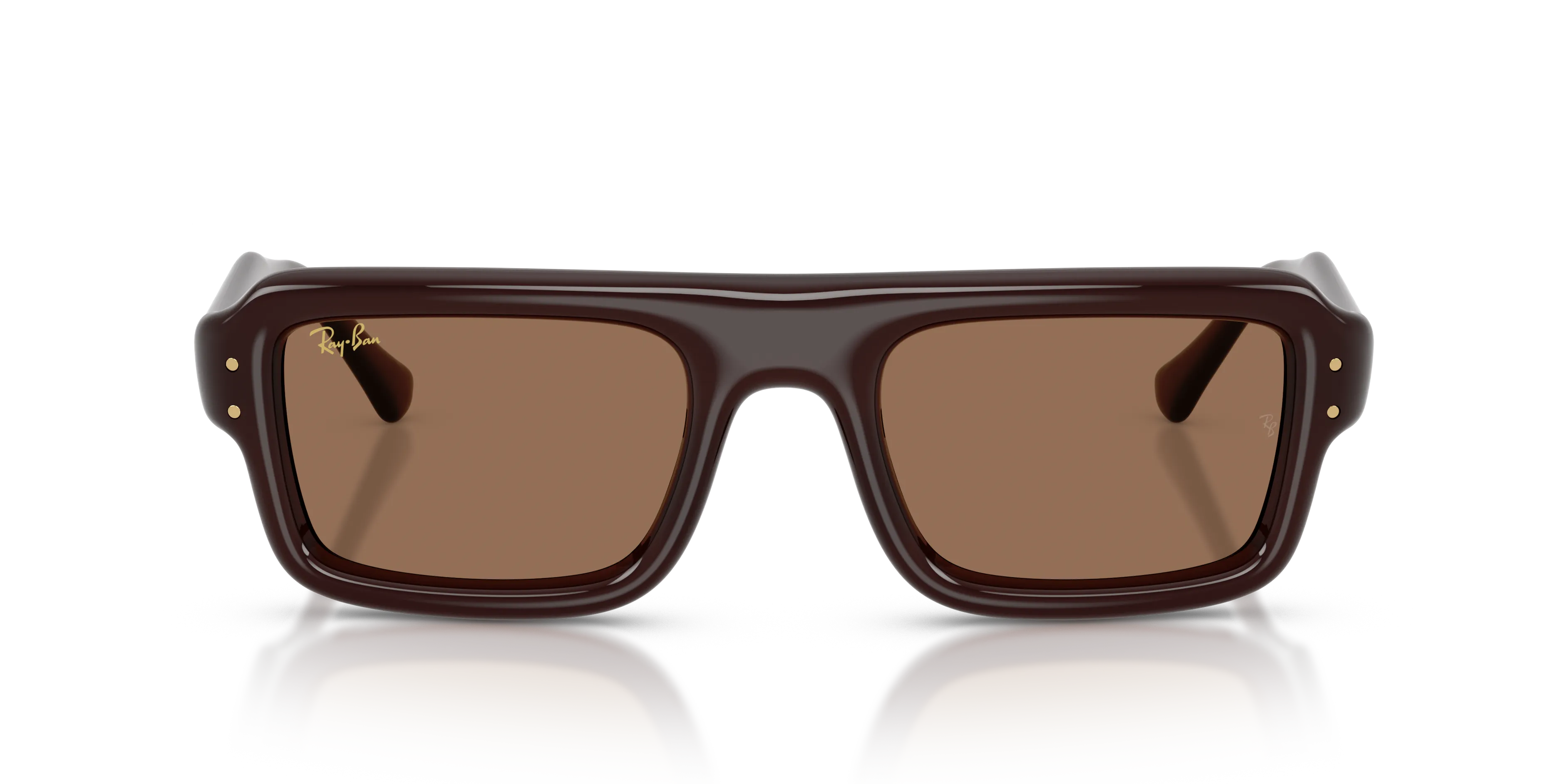 Ray - Ban RB4954 689673 Occhiali da sole Nylon Marrone Marrone Pilot Normale - immagine 3