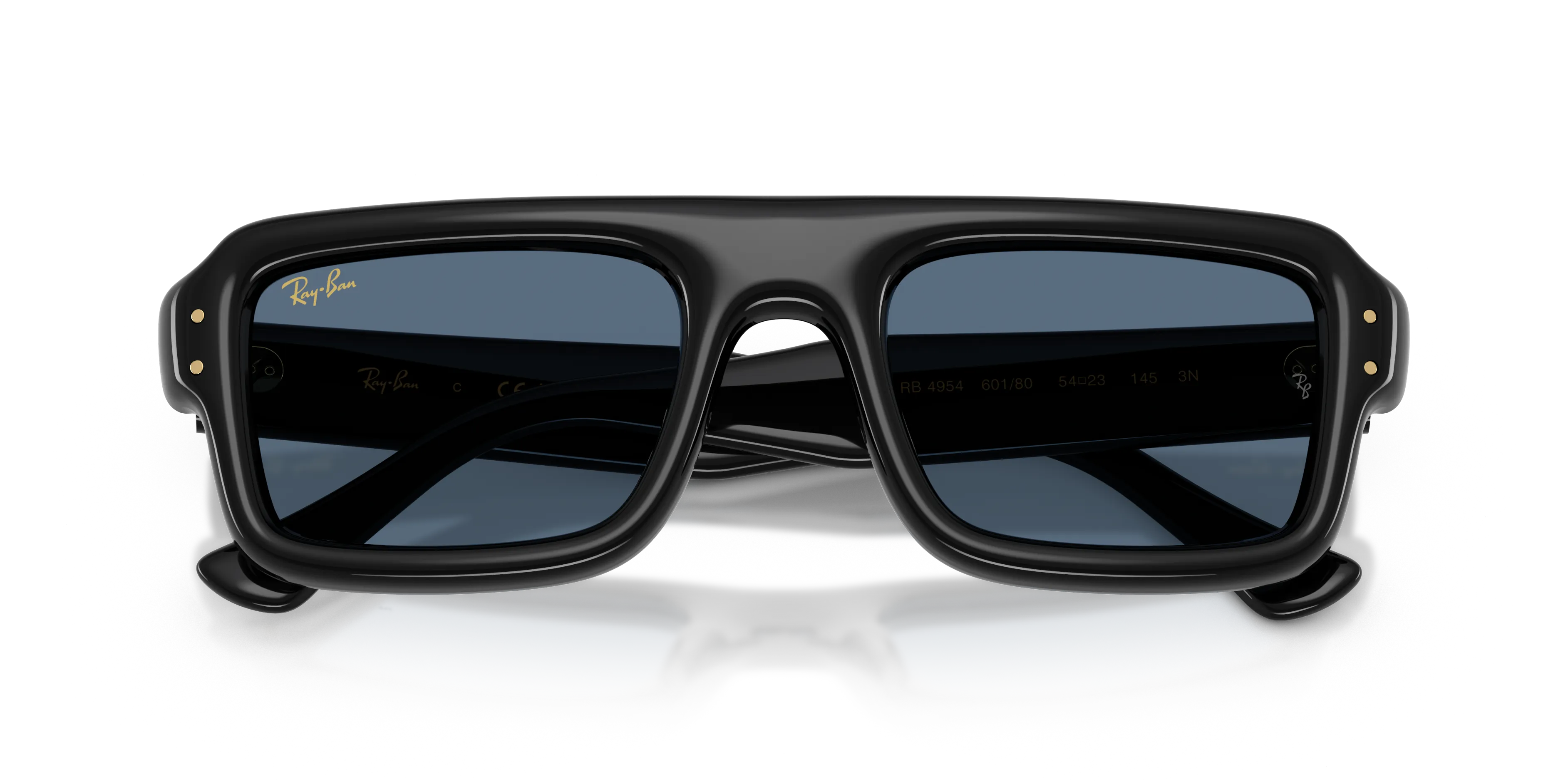 Ray - Ban RB4954 601/80 Occhiali da sole Nylon Nero Blu Pilot Normale - immagine 2
