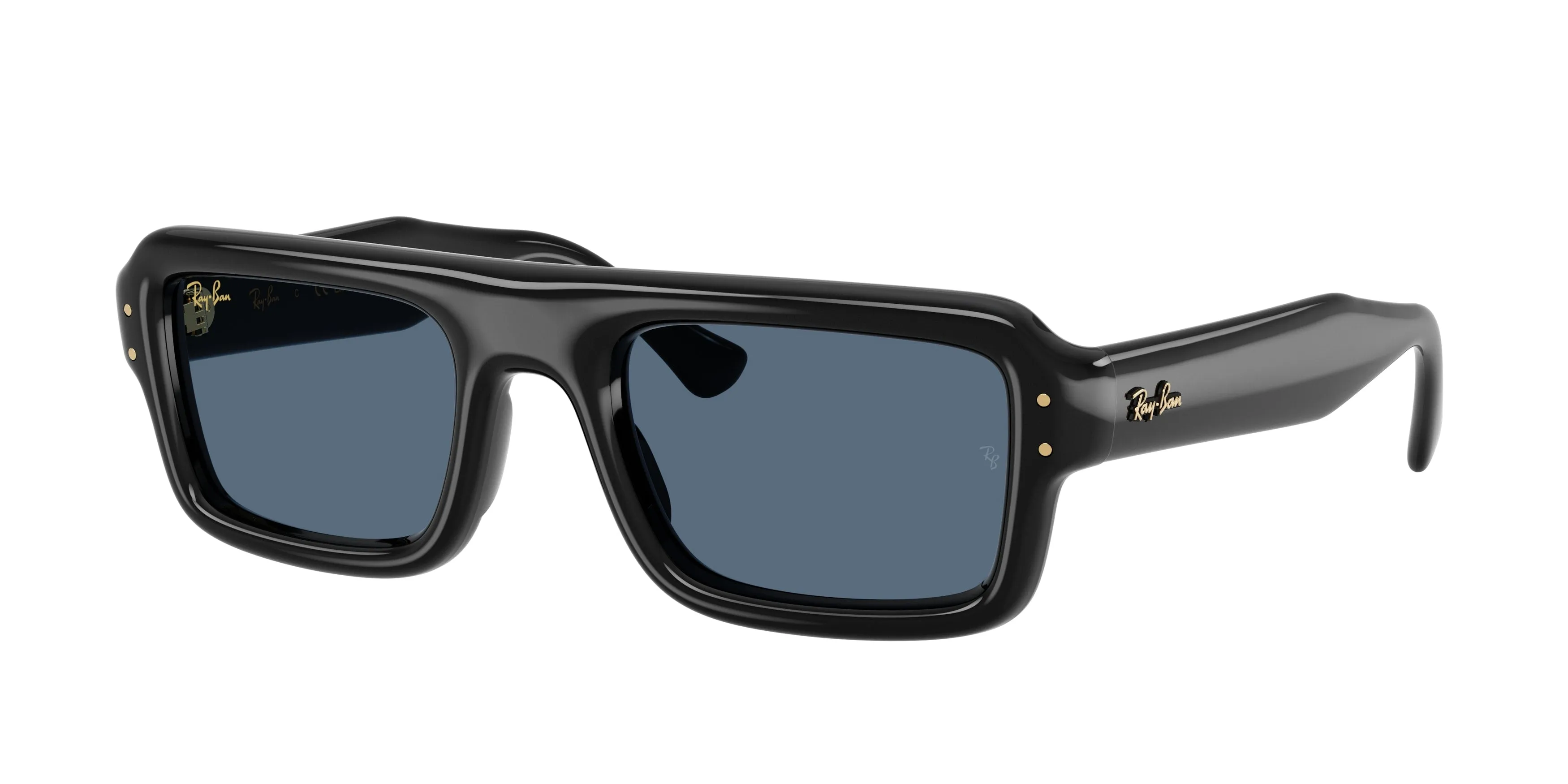 Ray - Ban RB4954 601/80 Occhiali da sole Nylon Nero Blu Pilot Normale - immagine 1