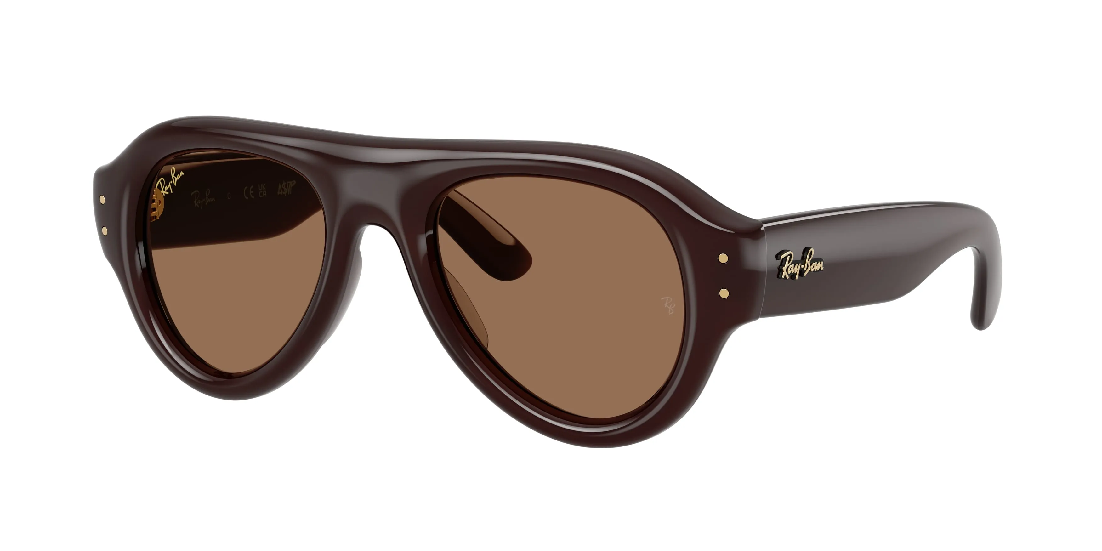 Ray - Ban RB4925 689673 Occhiali da sole Nylon Marrone Marrone Pilot Normale - immagine 1