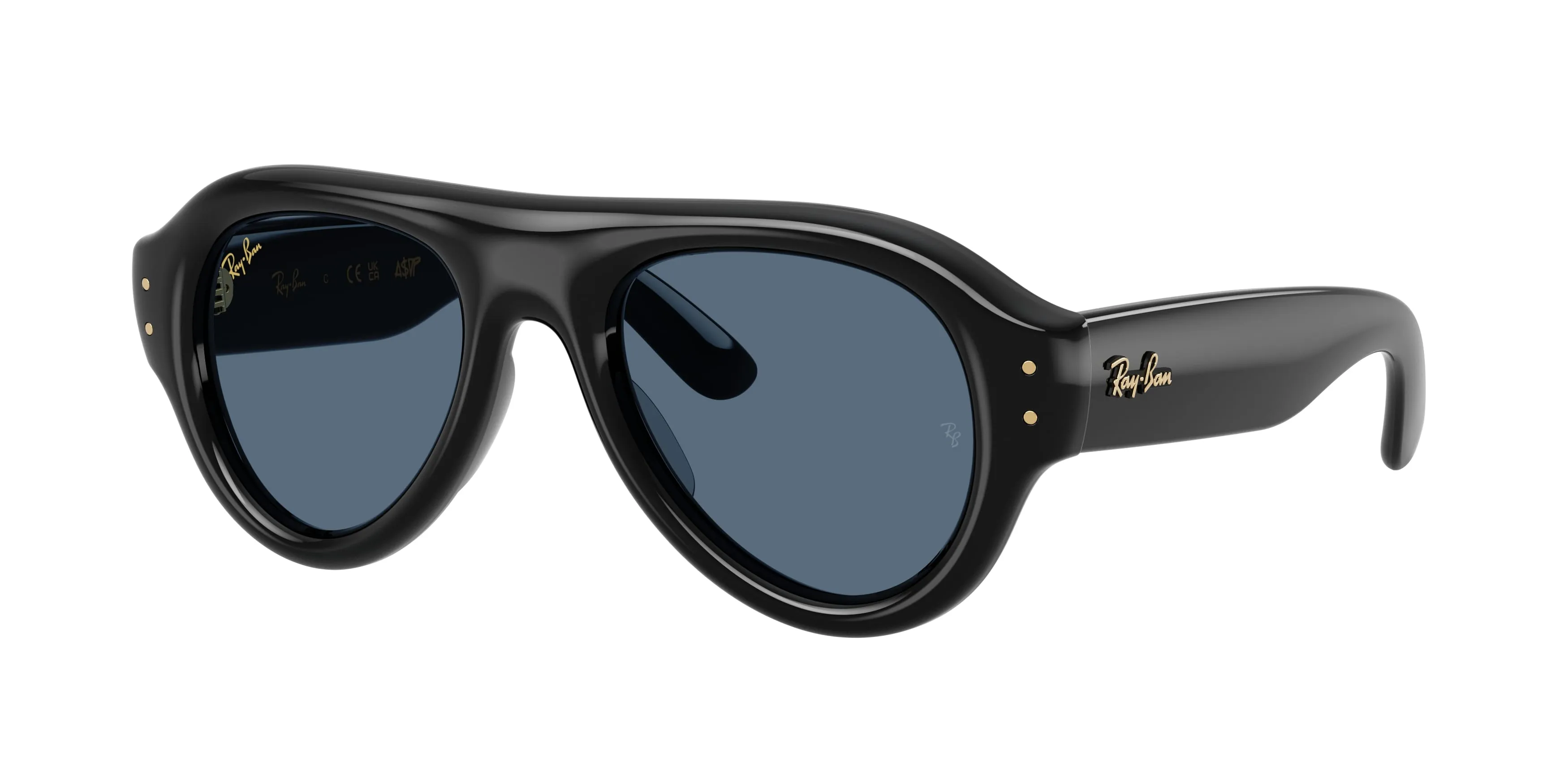 Ray - Ban RB4925 601/80 Occhiali da sole Nylon Nero Blu Pilot Normale - immagine 1