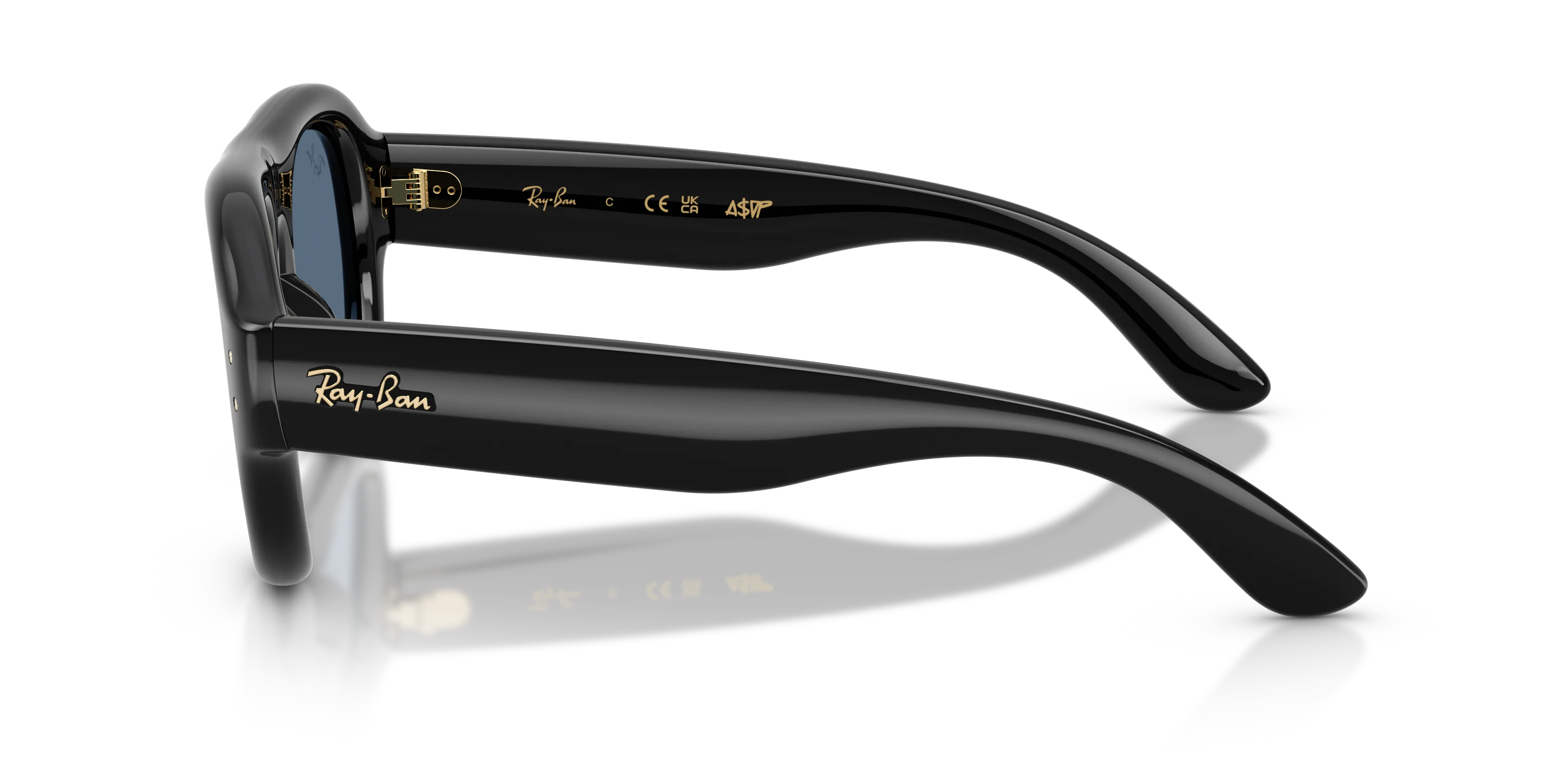 Ray - Ban RB4925 601/80 Occhiali da sole Nylon Nero Blu Pilot Normale - immagine 4