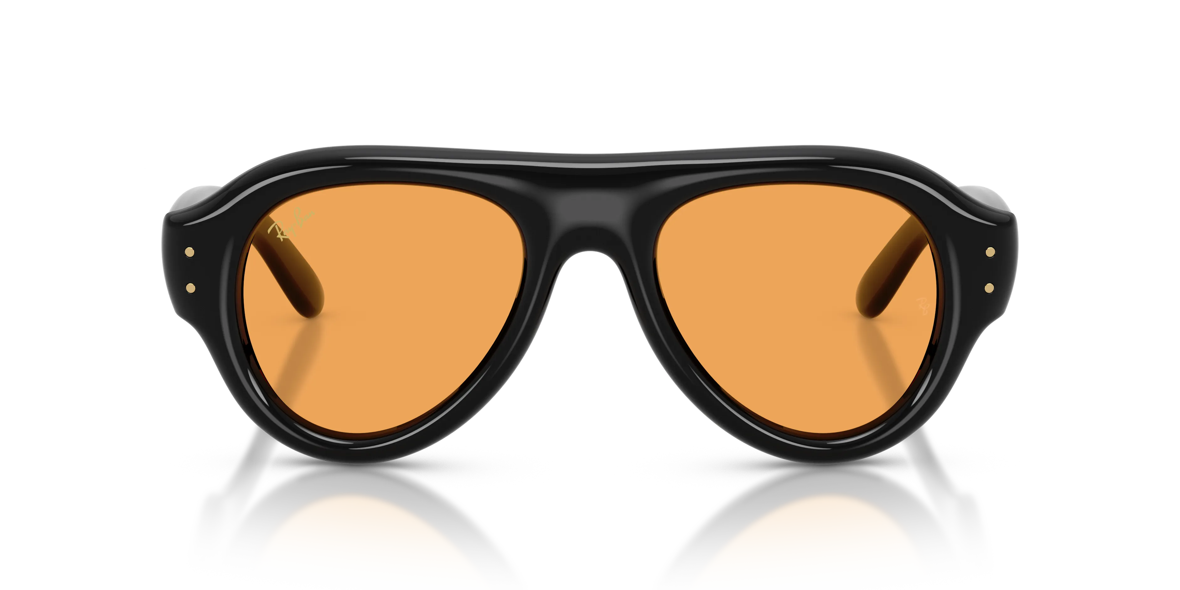 Ray - Ban RB4925 601/7 Occhiali da sole Nylon Nero Arancione Pilot Normale - immagine 3