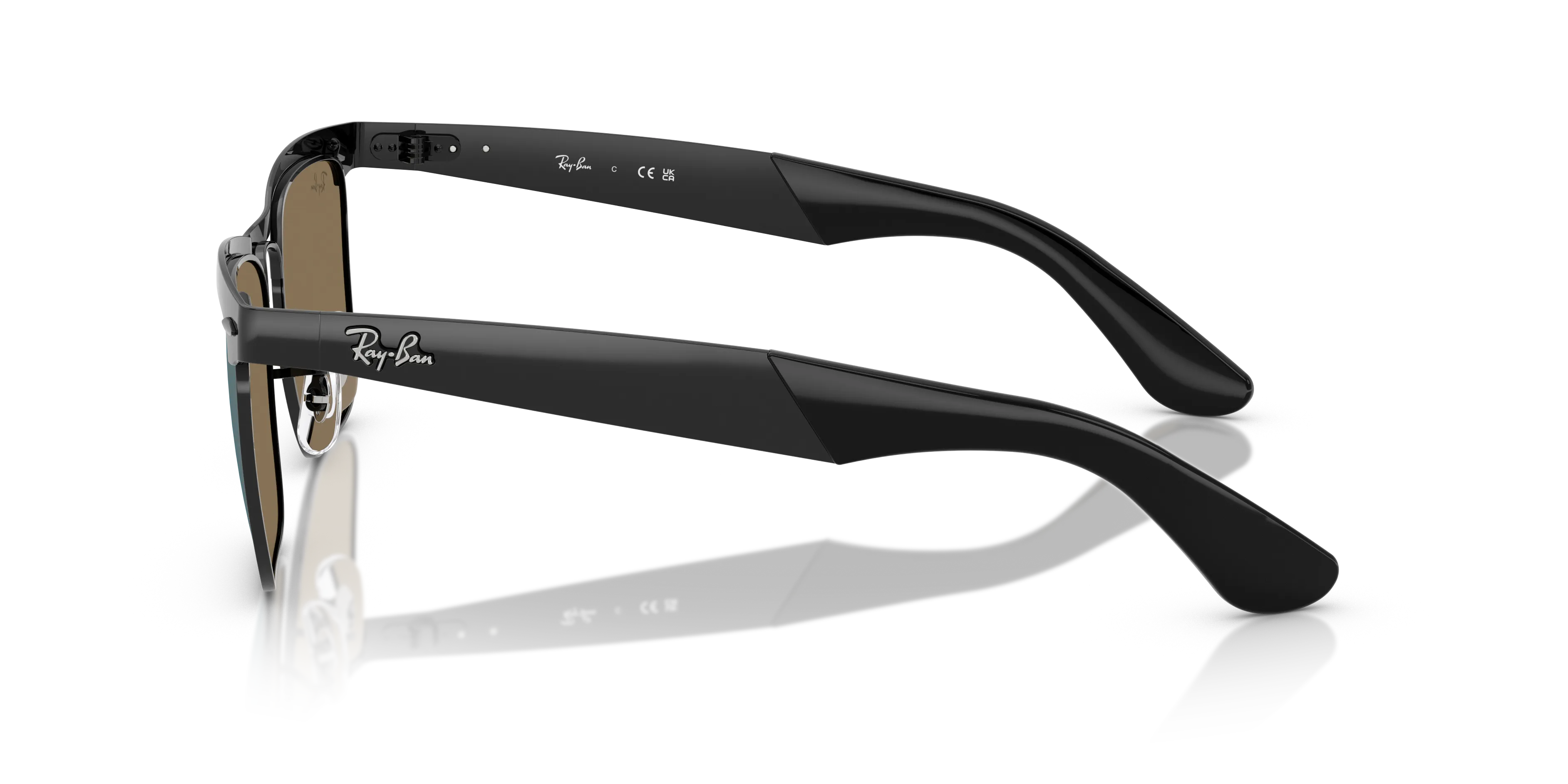 Ray - Ban RB3875 WAYFARER DELUXE 002/8O Occhiali da sole Metallo Nero Squadrata Normale - immagine 4