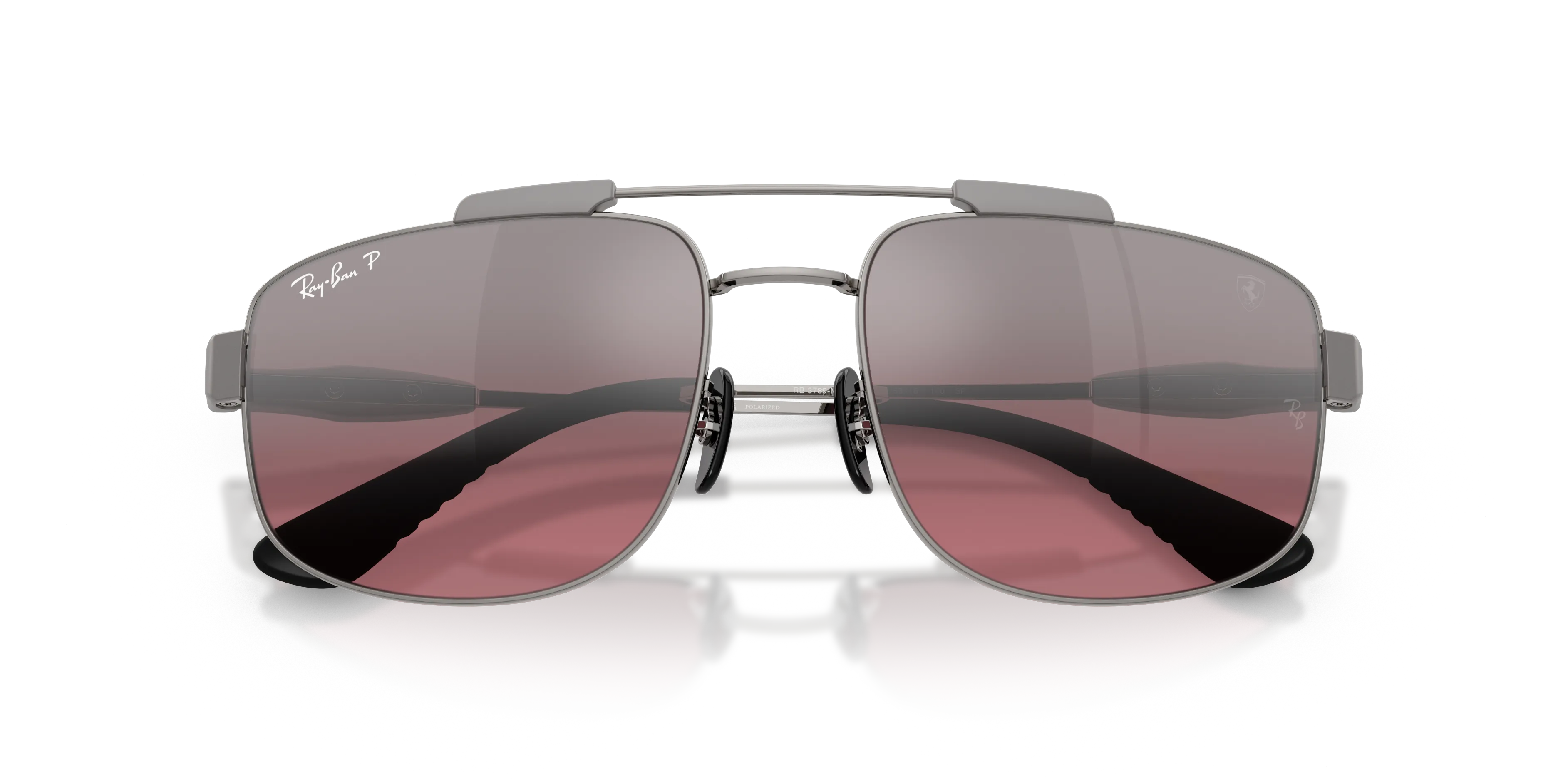 Ray - Ban RB3789M F1247A Occhiali da sole Metallo Grigio Squadrata Polarizzata - immagine 2