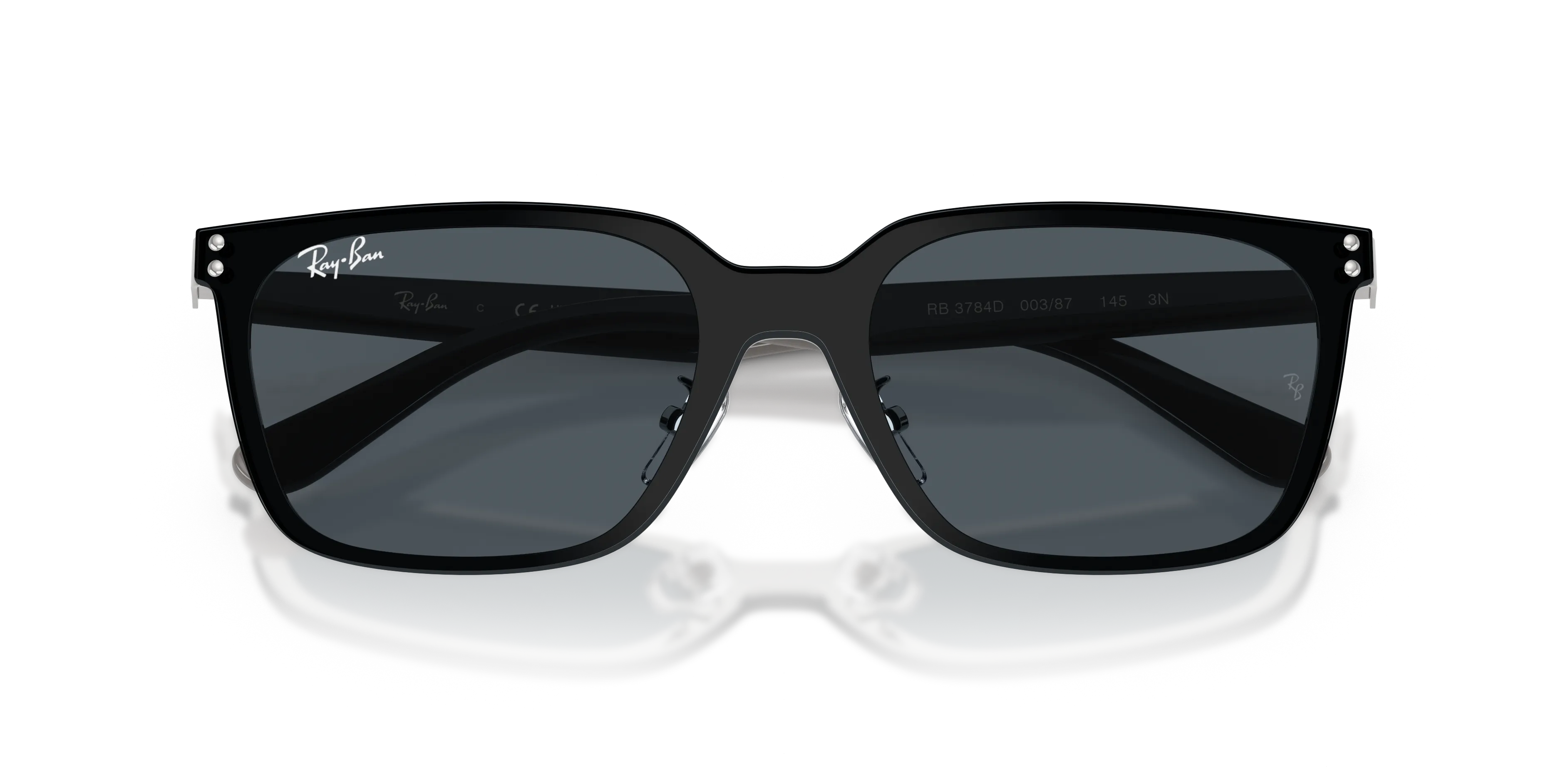 Ray - Ban RB3784D 003/87 Occhiali da sole Metallo Argento Grigio Squadrata Normale - immagine 2