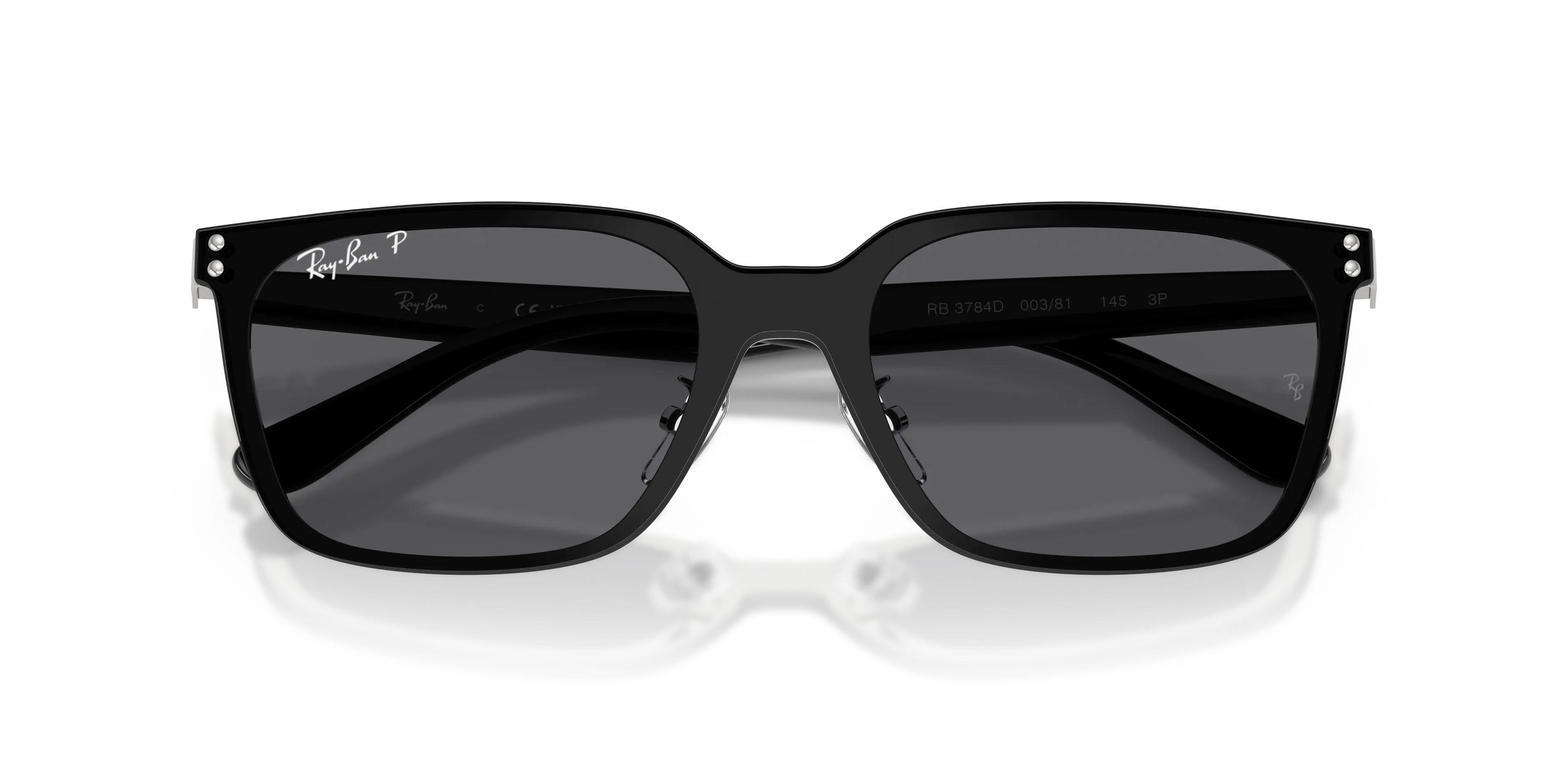 Ray - Ban RB3784D 003/81 Occhiali da sole Metallo Argento Grigio Squadrata Polarizzata - immagine 2