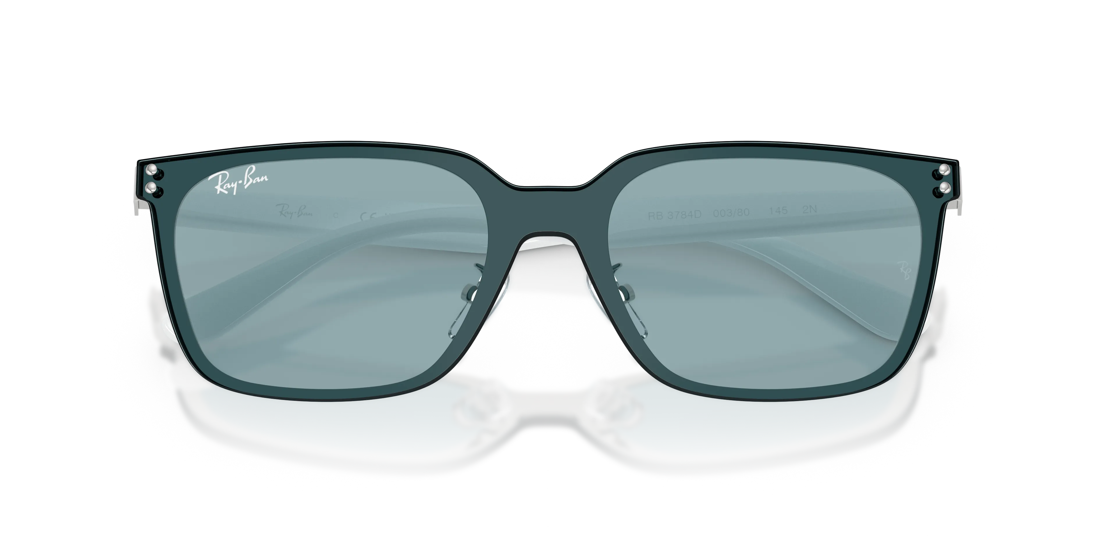 Ray - Ban RB3784D 003/80 Occhiali da sole Metallo Argento Blu Squadrata Normale - immagine 2