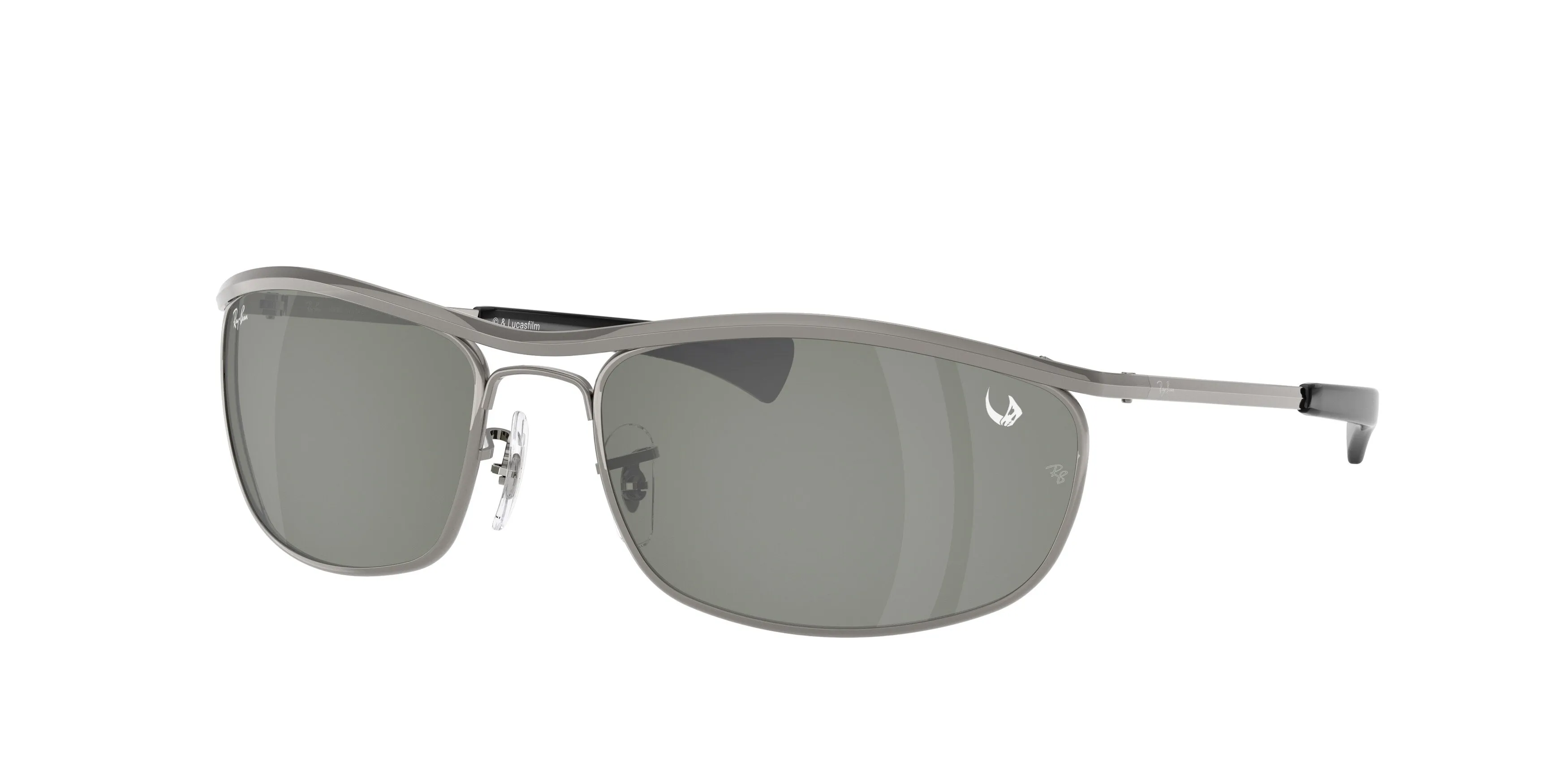Ray - Ban RB3119M OLYMPIAN I DELUXE 928040 Occhiali da sole Metallo Grigio Verde Rotonda Specchiate - immagine 1