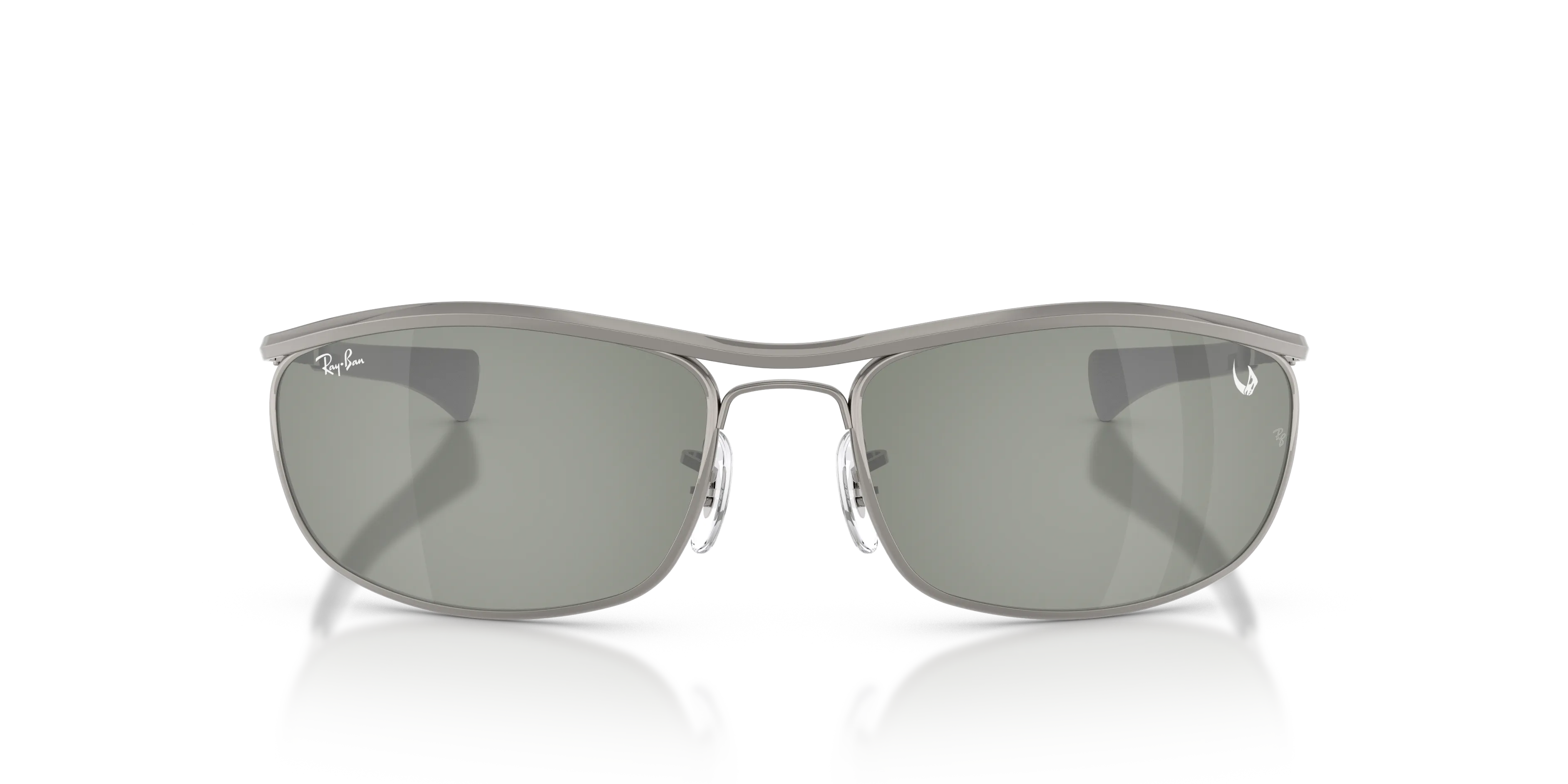 Ray - Ban RB3119M OLYMPIAN I DELUXE 928040 Occhiali da sole Metallo Grigio Verde Rotonda Specchiate - immagine 3