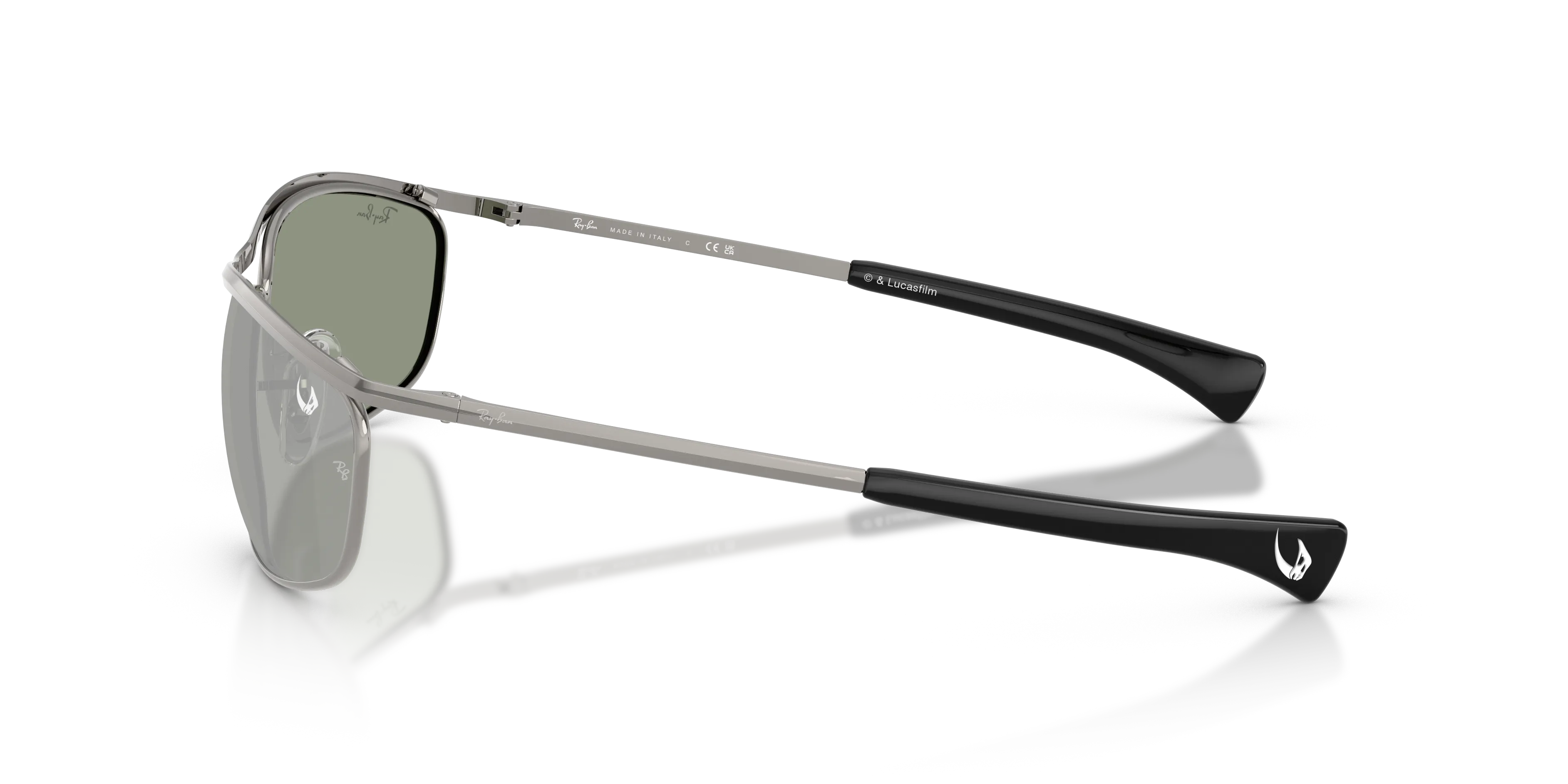 Ray - Ban RB3119M OLYMPIAN I DELUXE 928040 Occhiali da sole Metallo Grigio Verde Rotonda Specchiate - immagine 4