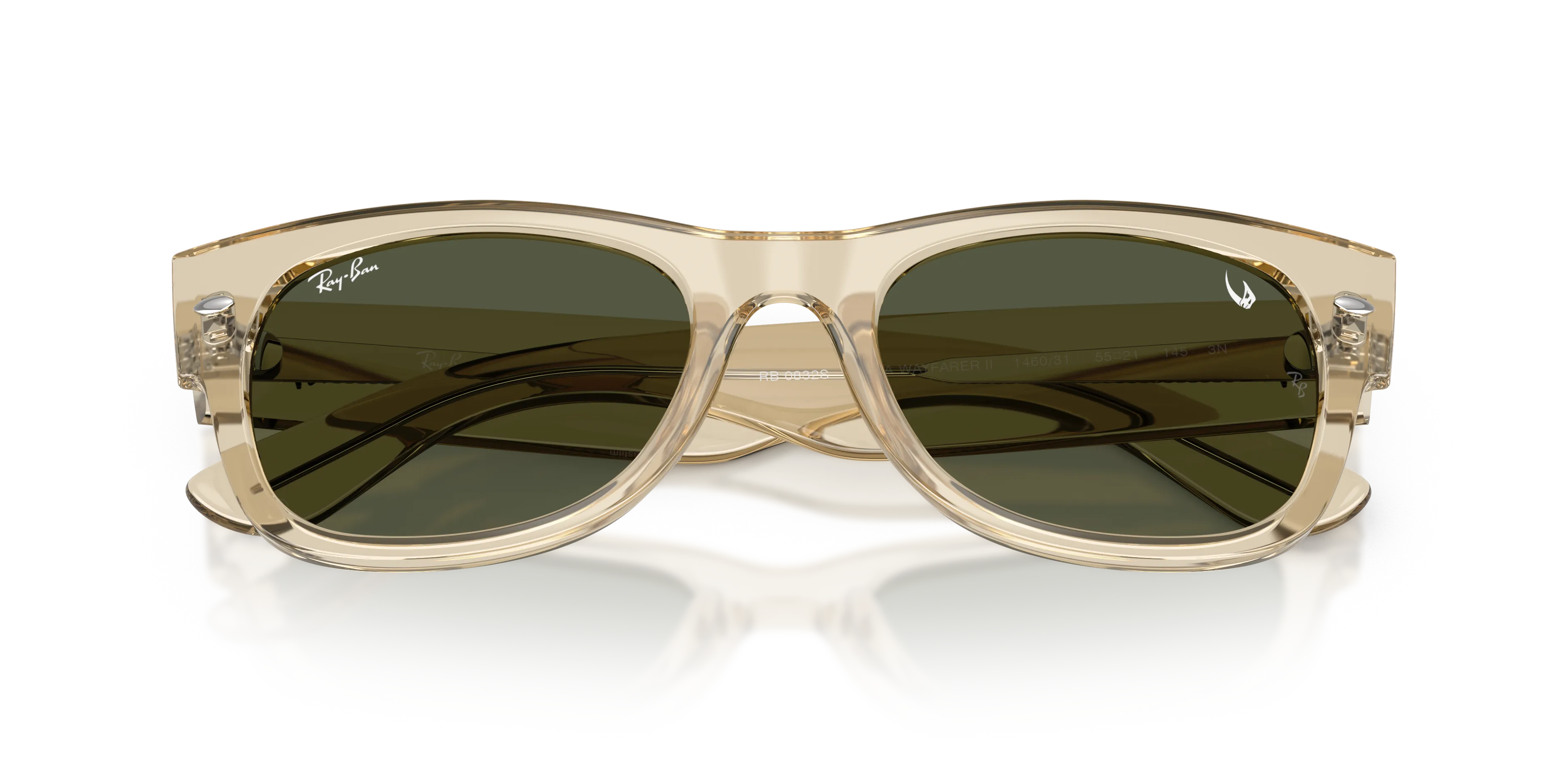 Ray - Ban RB0832S MEGA WAYFARER II 146031 Occhiali da sole Acetato [""] Verde Squadrata - immagine 2
