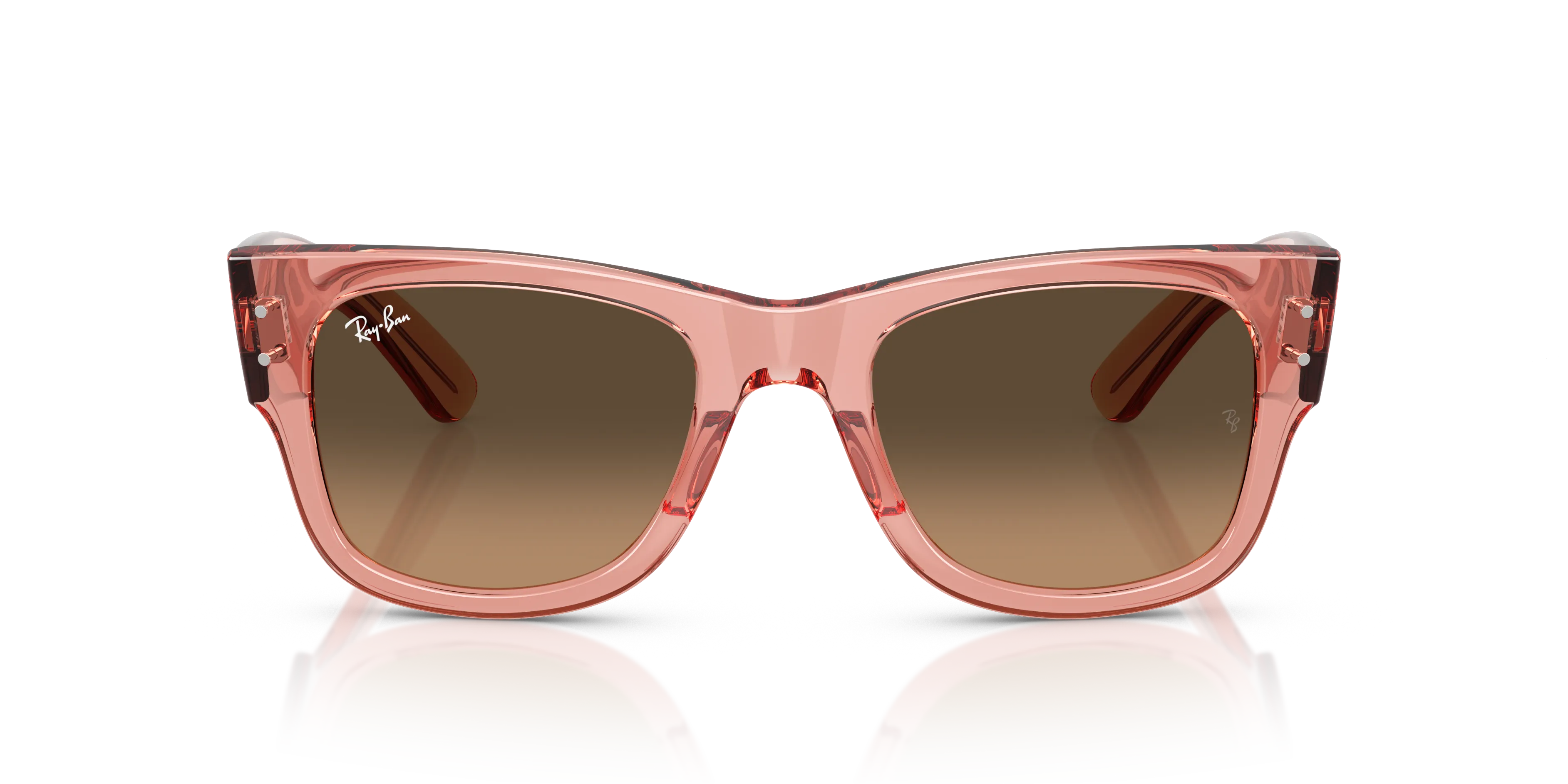 Ray - Ban RB0840S MEGA WAYFARER 684843 Occhiali da sole Acetato Rosa Squadrata Normale Sfumato - immagine 3