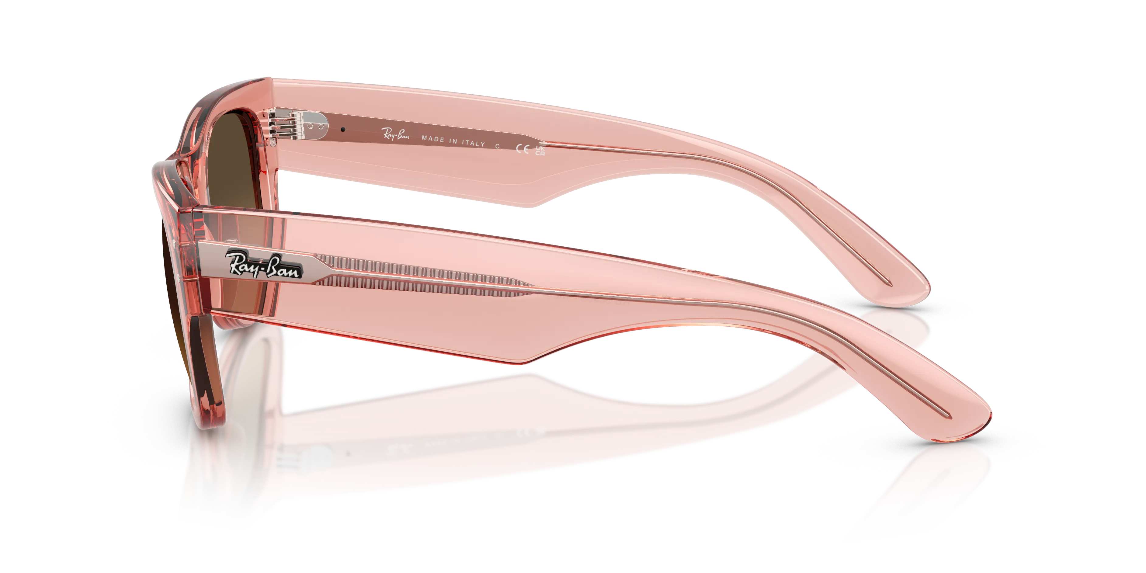 Ray - Ban RB0840S MEGA WAYFARER 684843 Occhiali da sole Acetato Rosa Squadrata Normale Sfumato - immagine 4