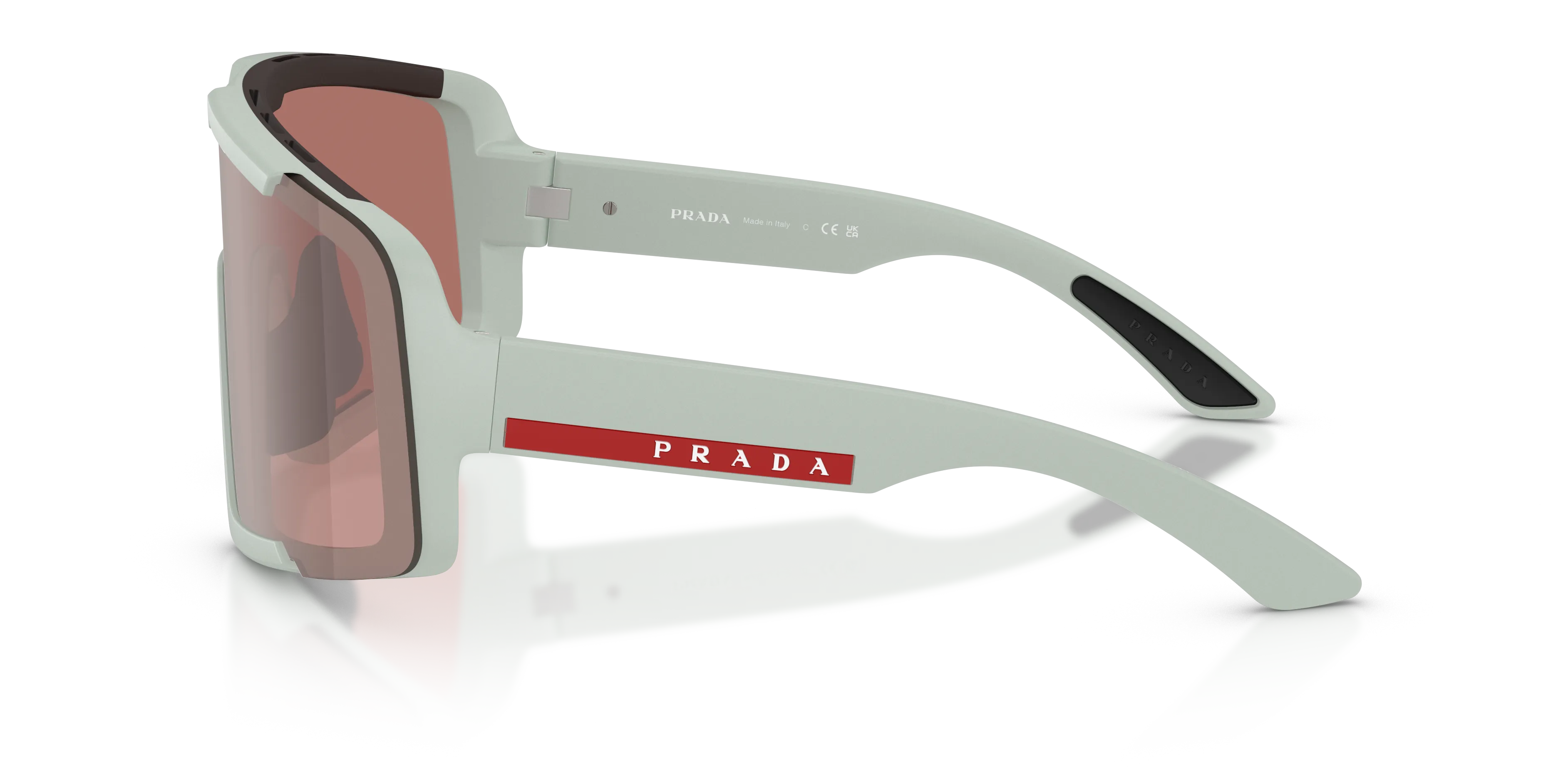 Prada Linea Rossa PS B07S 25H80U Occhiali da sole Iniettato Grigio Viola Geometrica Specchiate - immagine 4
