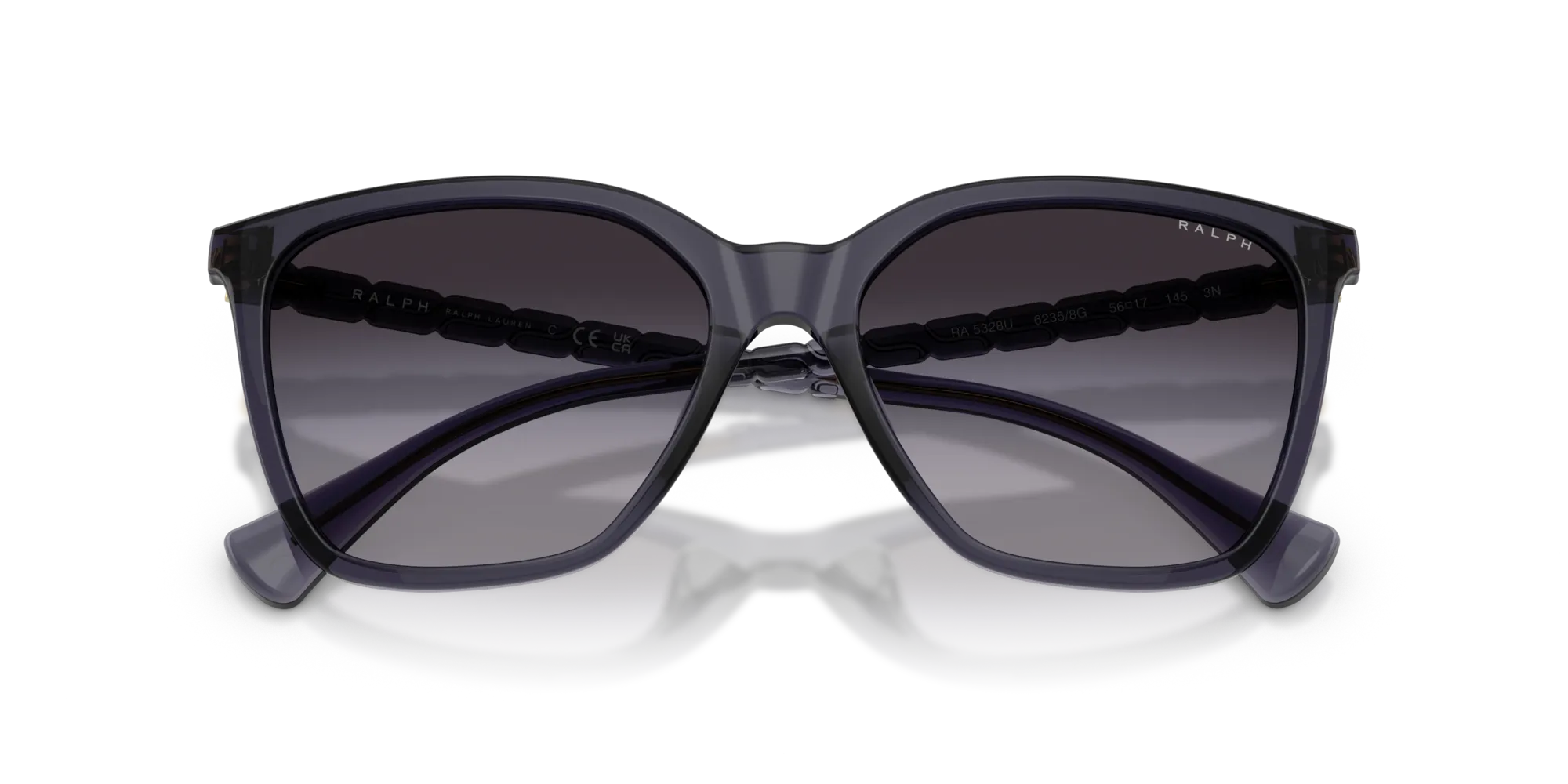 Ralph Lauren RA5328U 62358G Occhiali da sole Iniettato Viola Squadrata Normale Sfumato - immagine 2