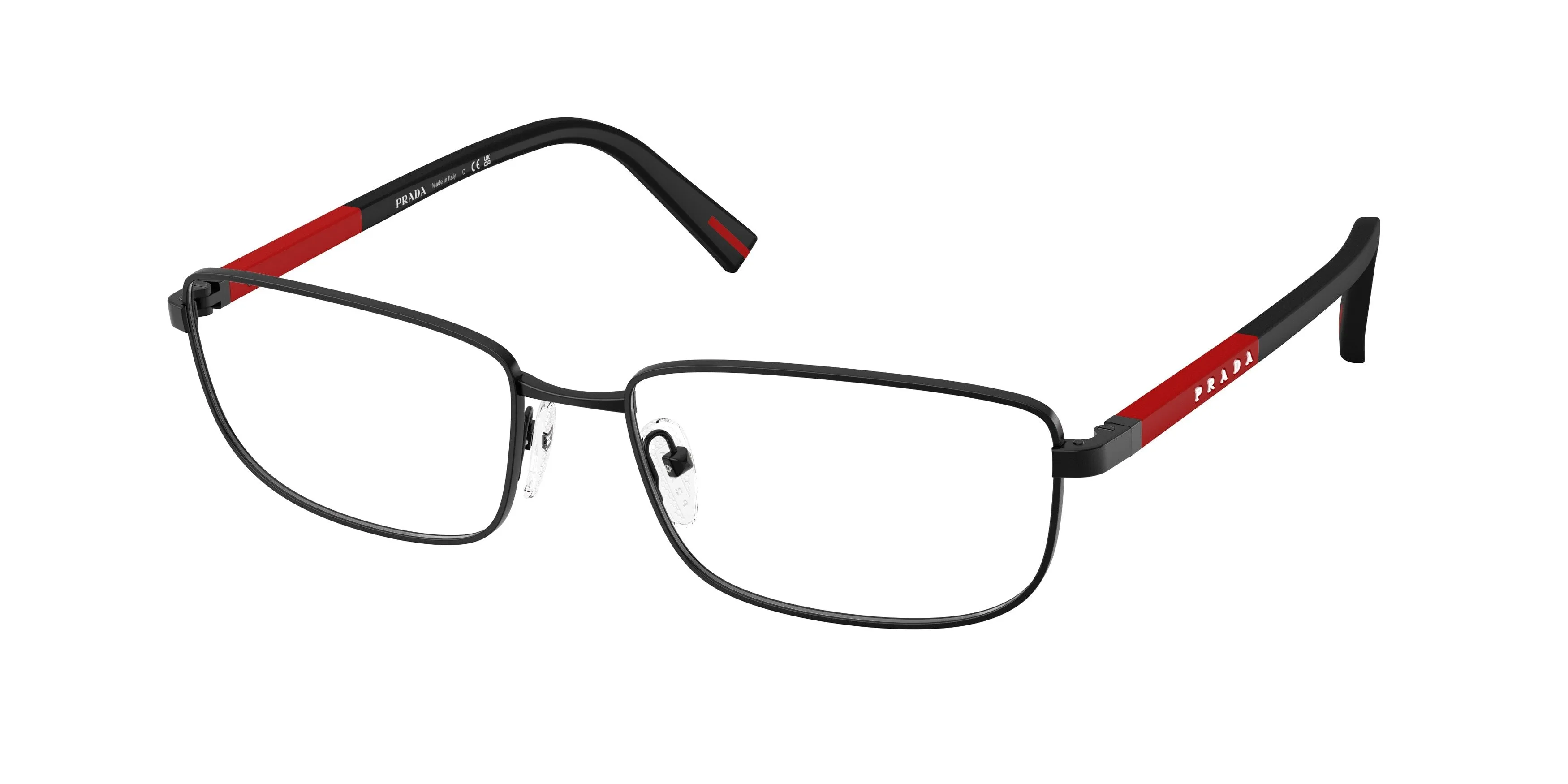 Prada Linea Rossa PS 50SV 1BO1O1 Montature da vista Metallo Nero Pillow Normale - immagine 1