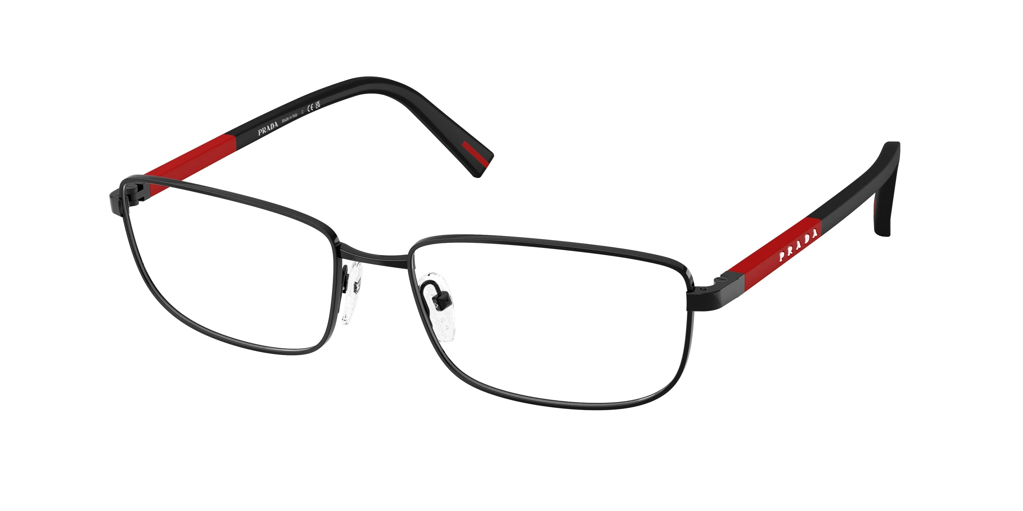 Prada Linea Rossa PS 50SV 1AB1O1 Montature da vista Metallo Nero Pillow Normale - immagine 1