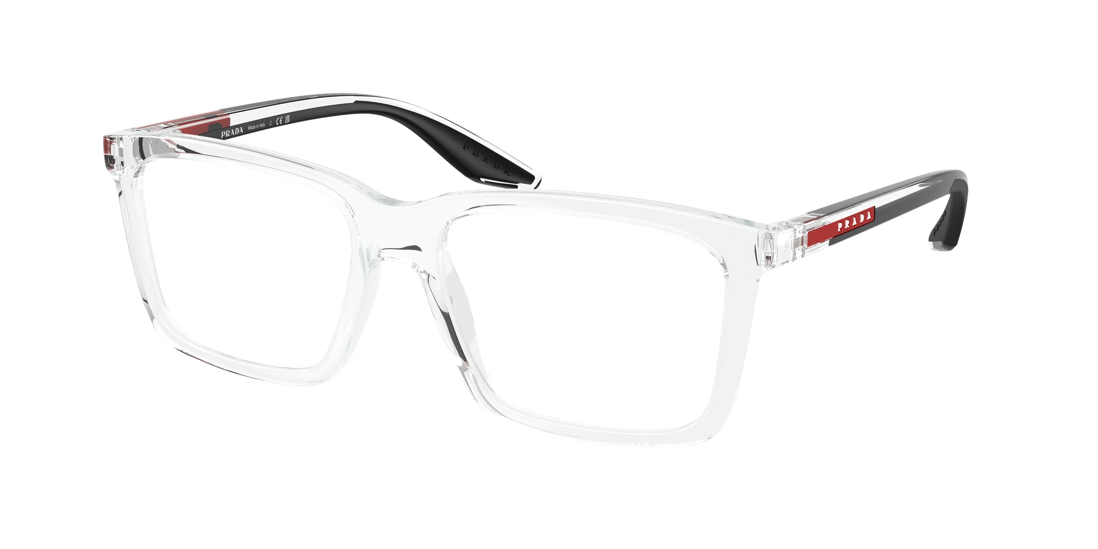 Prada Linea Rossa PS 03SV 2AZ1O1 Montature da vista Iniettato Trasparente Squadrata Normale - immagine 1