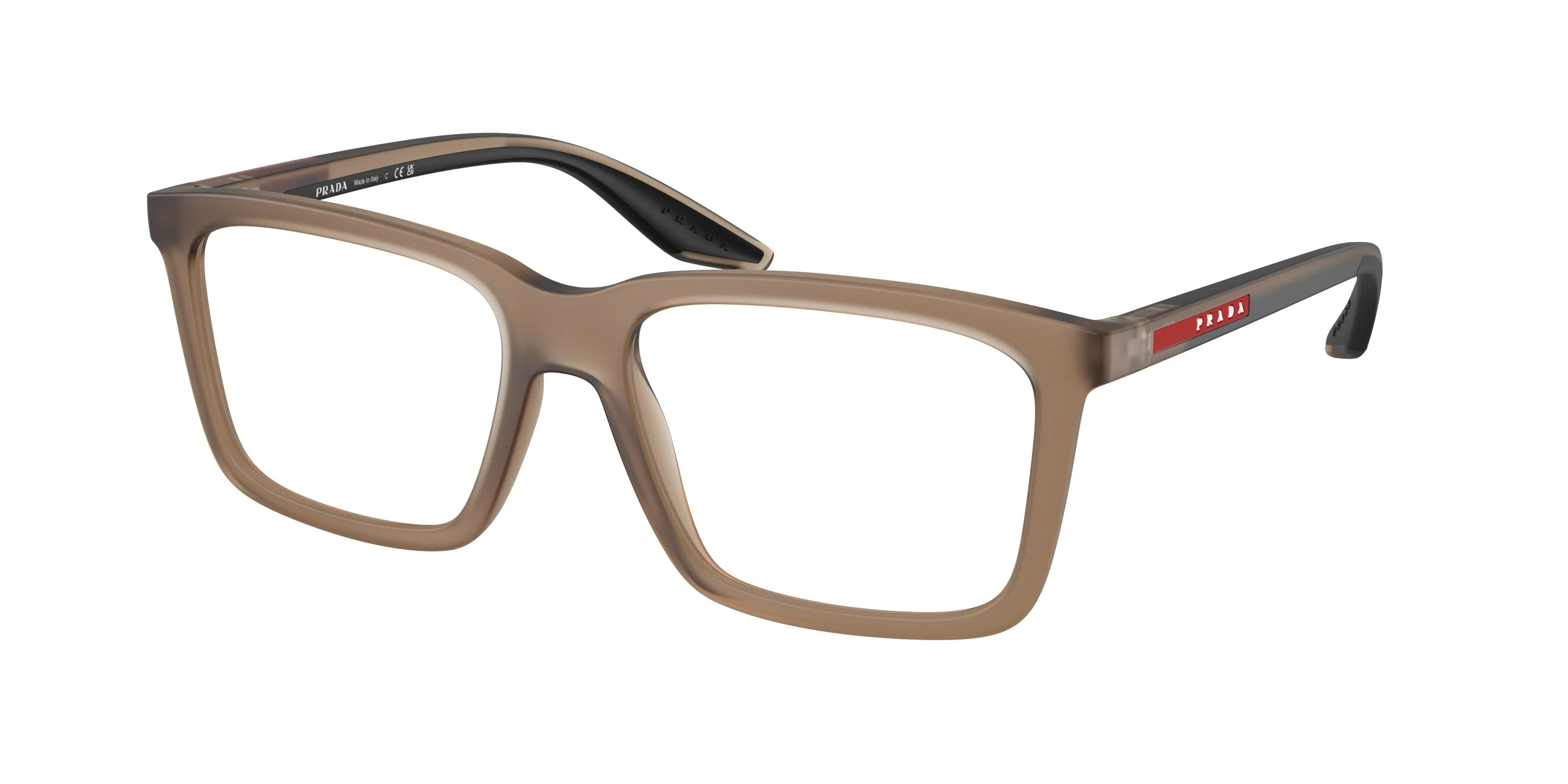 Prada Linea Rossa PS 03SV 29F1O1 Montature da vista Iniettato Marrone Squadrata Normale - immagine 1