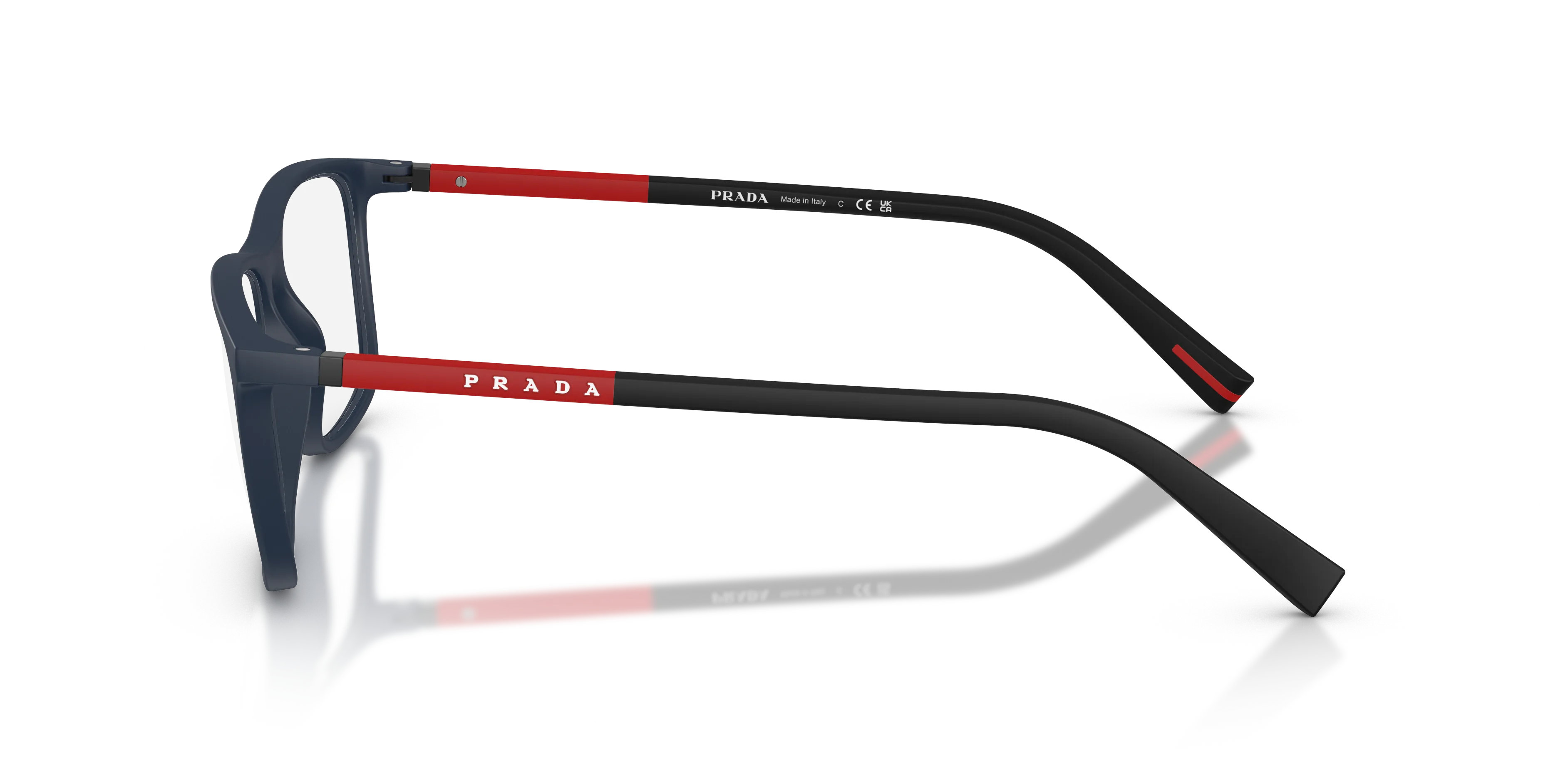 Prada Linea Rossa PS 03QV MAG1O1 Montature da vista Iniettato Blu Squadrata Normale - immagine 4