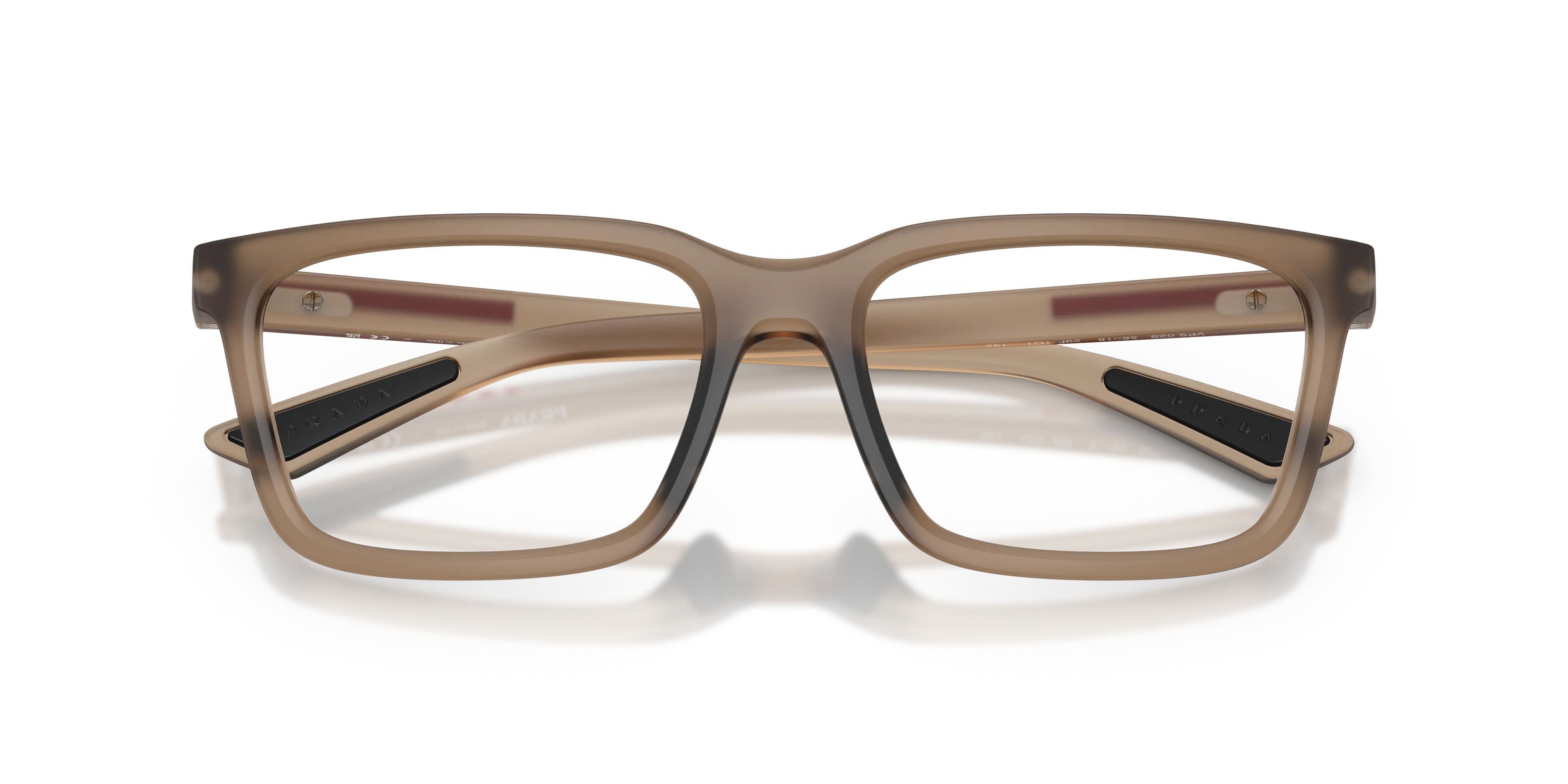 Prada Linea Rossa PS 02SV 29F1O1 Montature da vista Iniettato Marrone Squadrata Normale - immagine 2