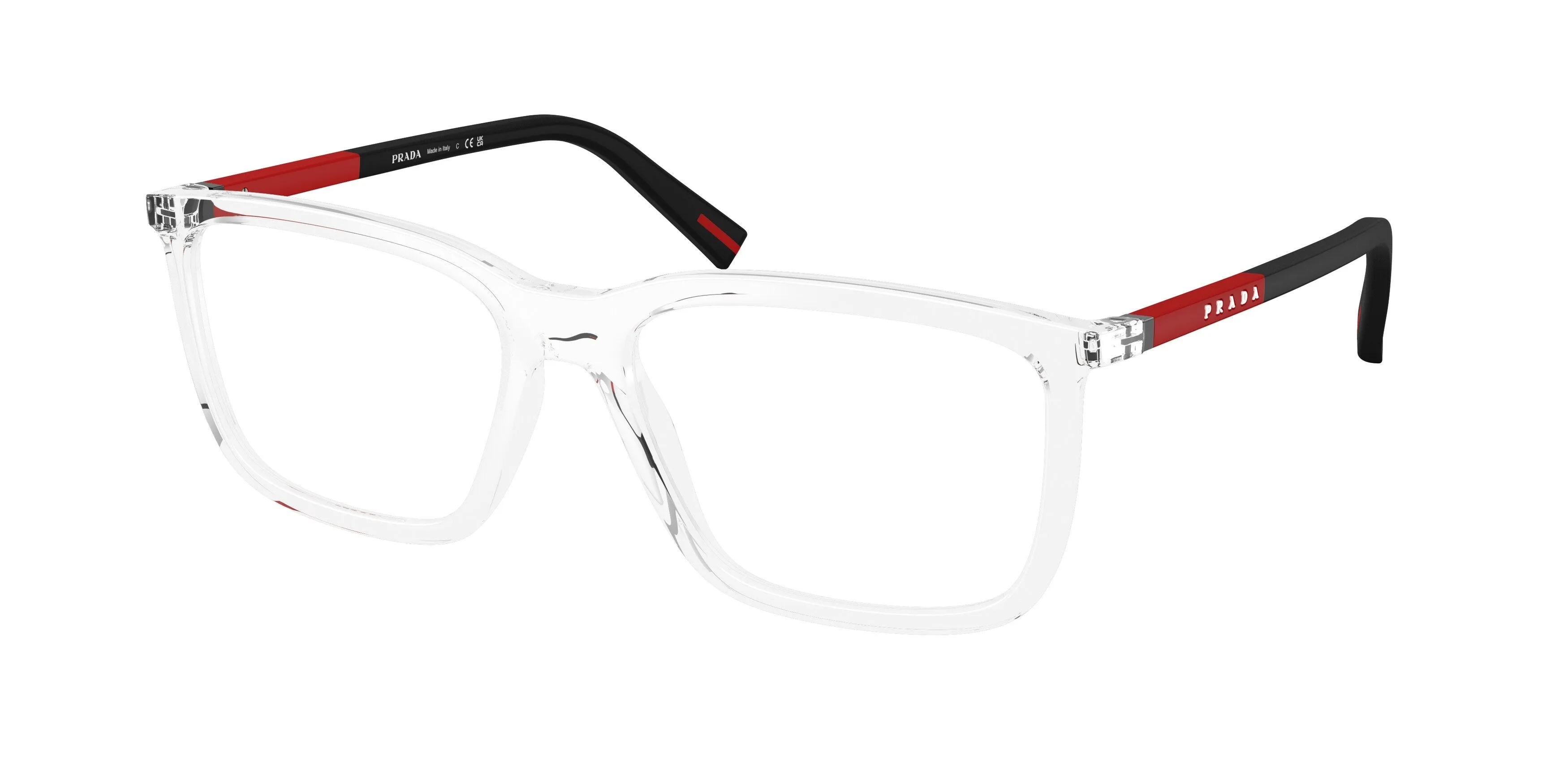 Prada Linea Rossa PS 01SV 2AZ1O1 Montature da vista Iniettato Trasparente Pillow Normale - immagine 1