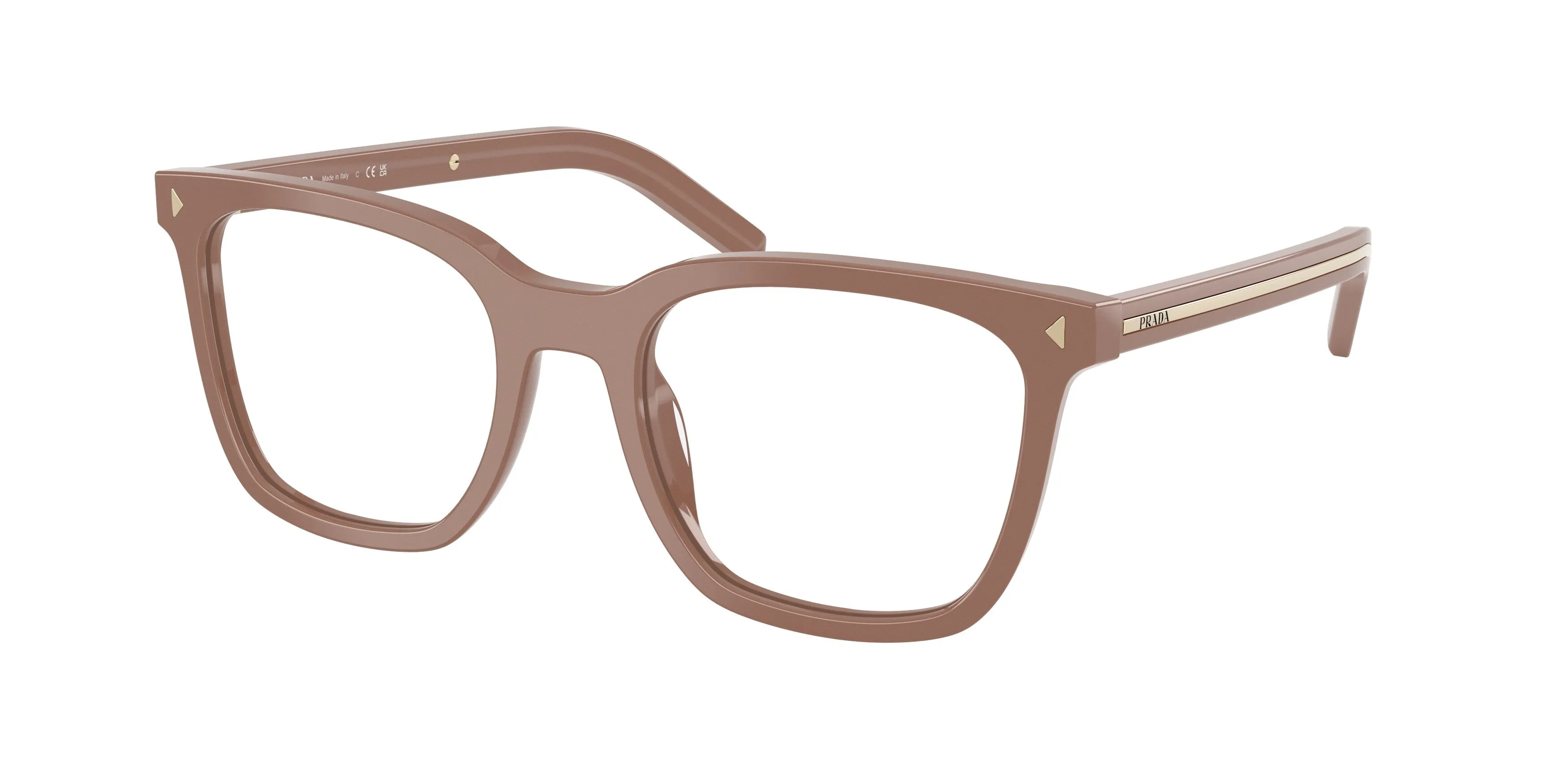 Prada PR B11V 28D1O1 Montature da vista Acetato Marrone Pillow Normale - immagine 1