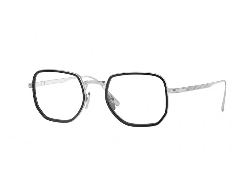 Persol PO5006VT 8006 Montature da vista Titanio Argento Trasparente Squadrata Normale - immagine 1