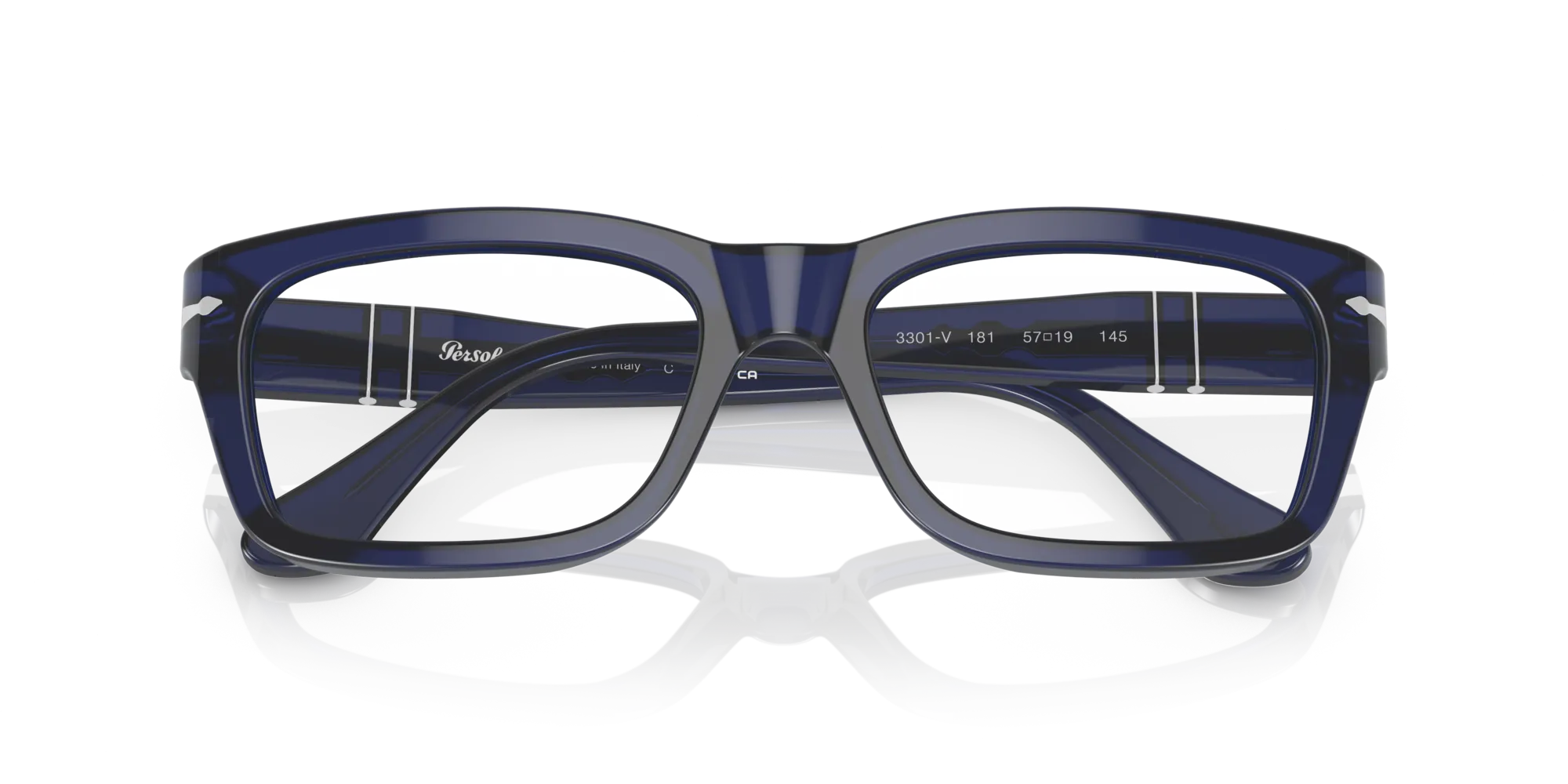 Persol PO3301V 181 Montature da vista Acetato Blu Squadrata - immagine 2