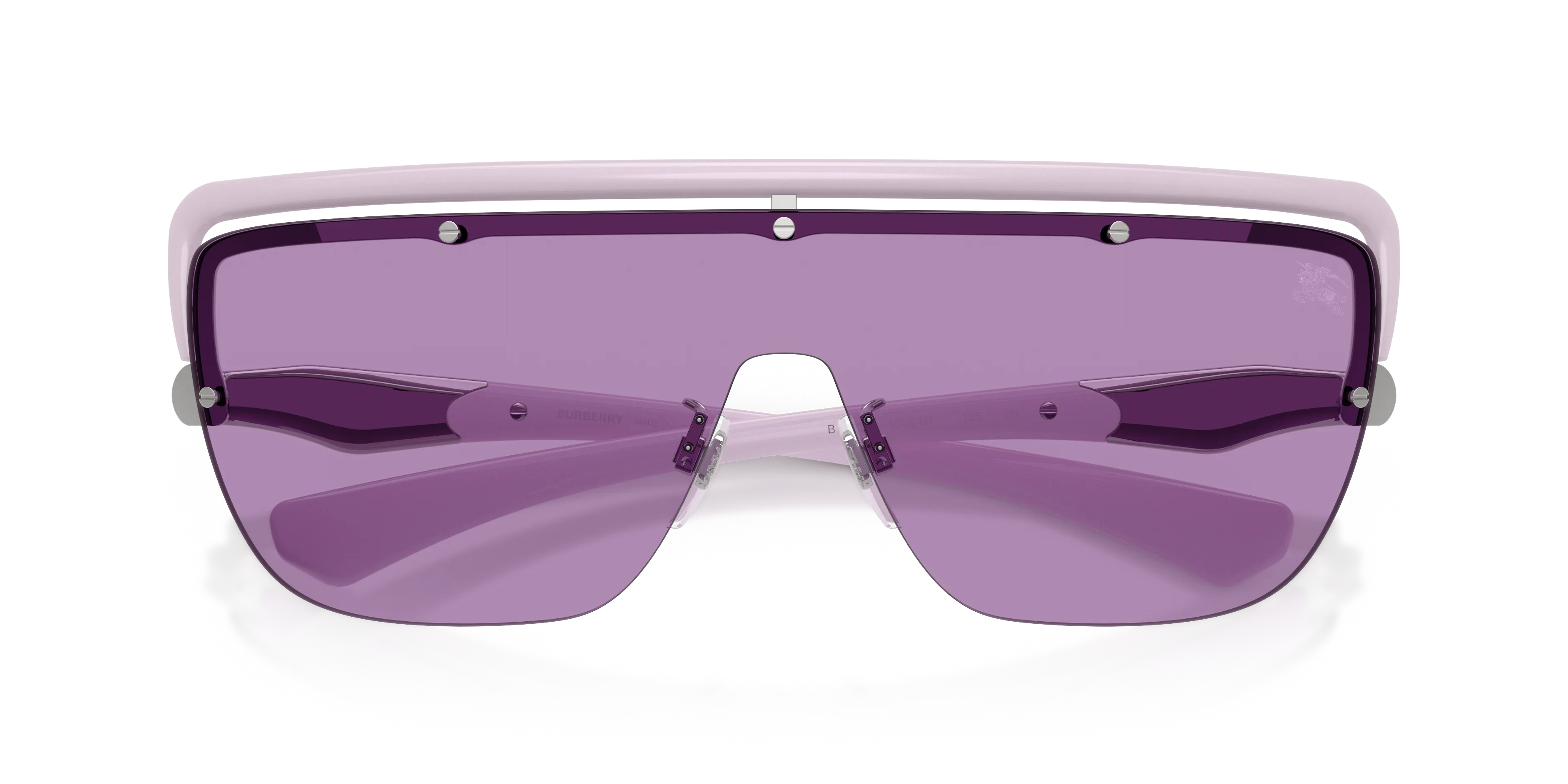 Burberry BE3175 100569 Occhiali da sole Metallo Viola Viola Squadrata Normale - immagine 2
