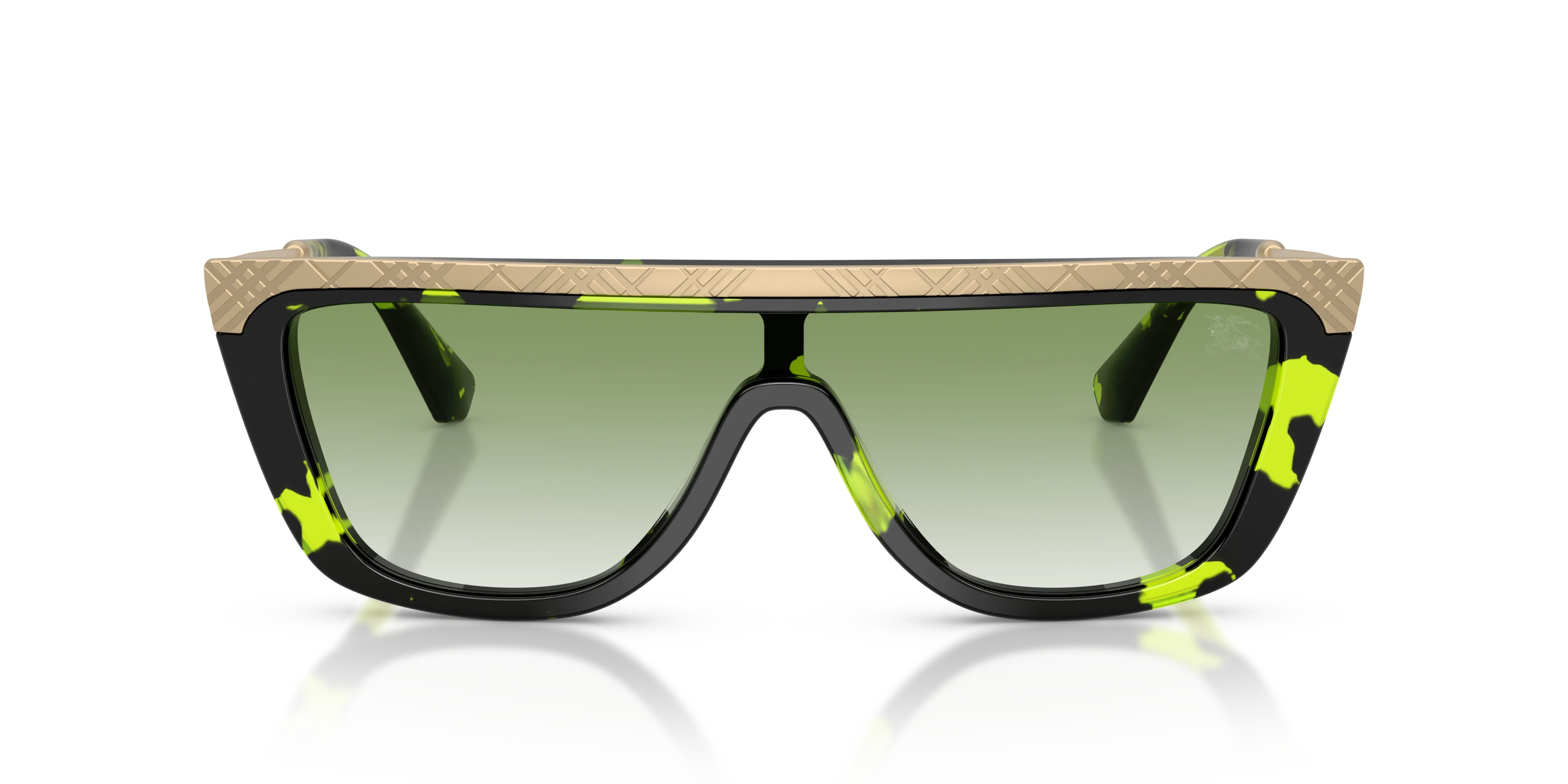 Burberry BE3174 13598E Occhiali da sole Metallo Verde Verde Squadrata Normale Sfumato - immagine 3